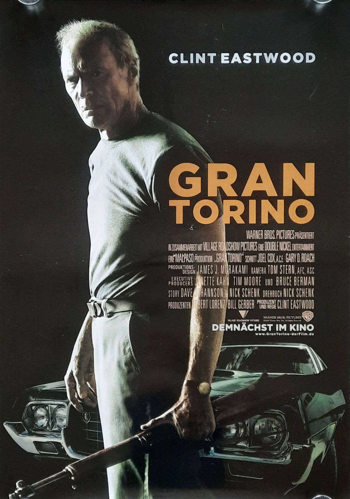 GRAN TORINO Original Movie Poster 2008 Clint Eastwood German 1-Sheet ROLLED 1