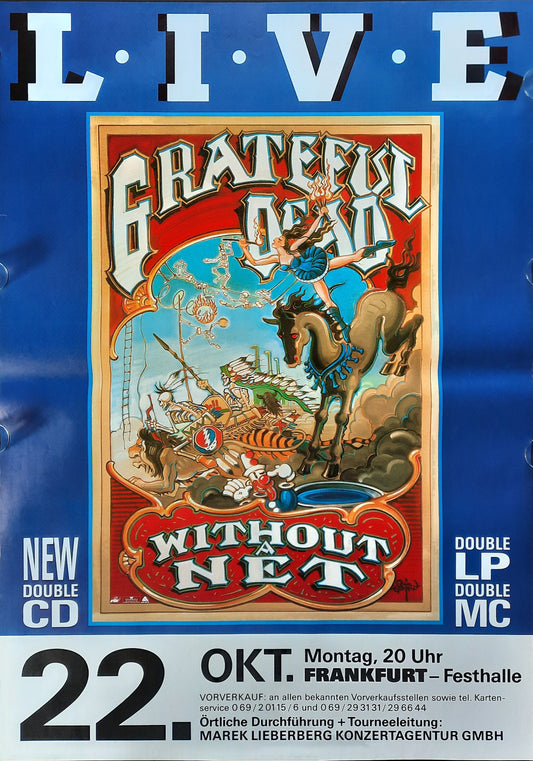 GRATEFUL DEAD Original Concert Poster 1990 Frankfurt Germany