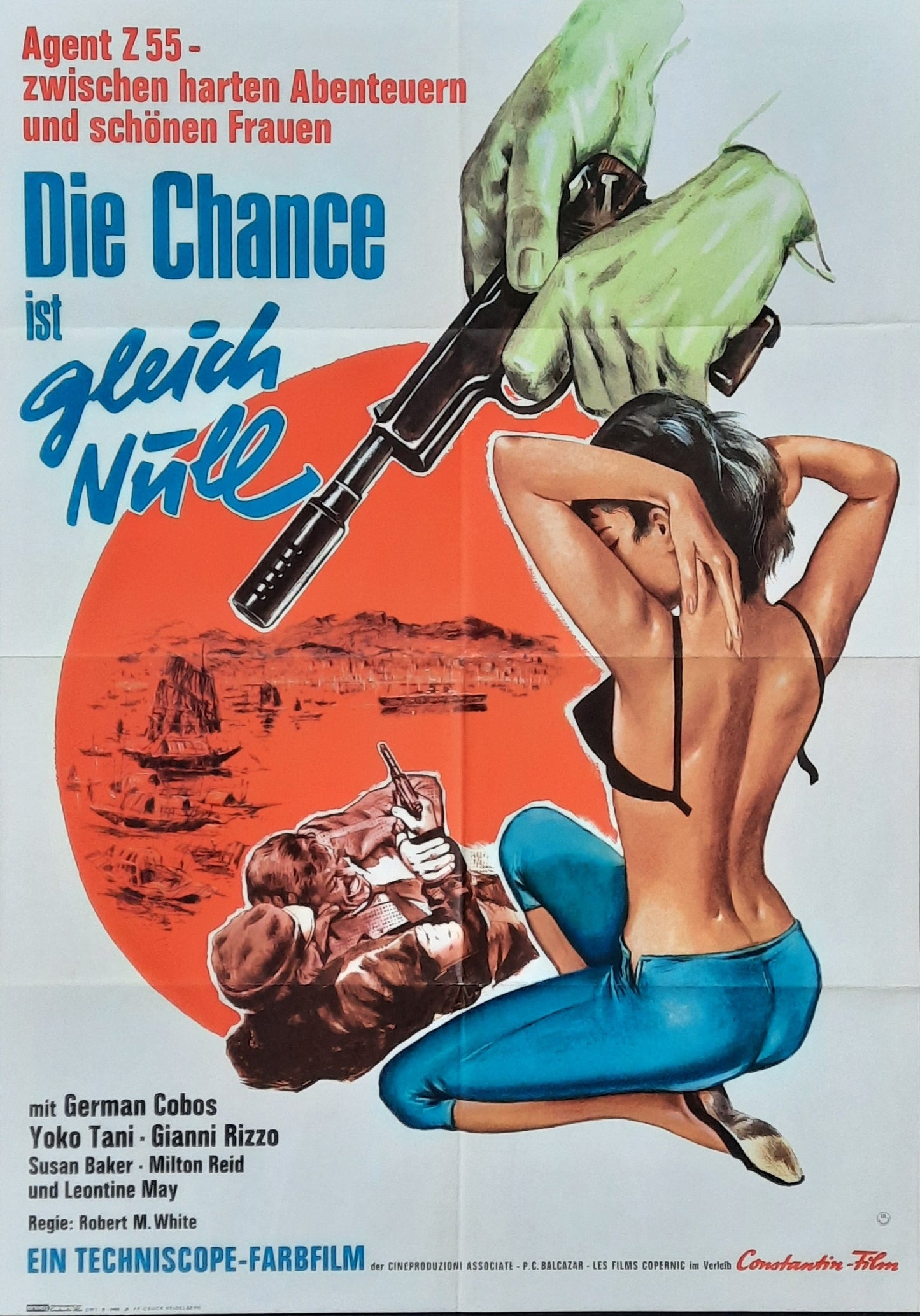 GREENLAND 2 - THE RIP Original Movie Poster 1965 Roberto Bianchi Montero German 1-Sheet Poster