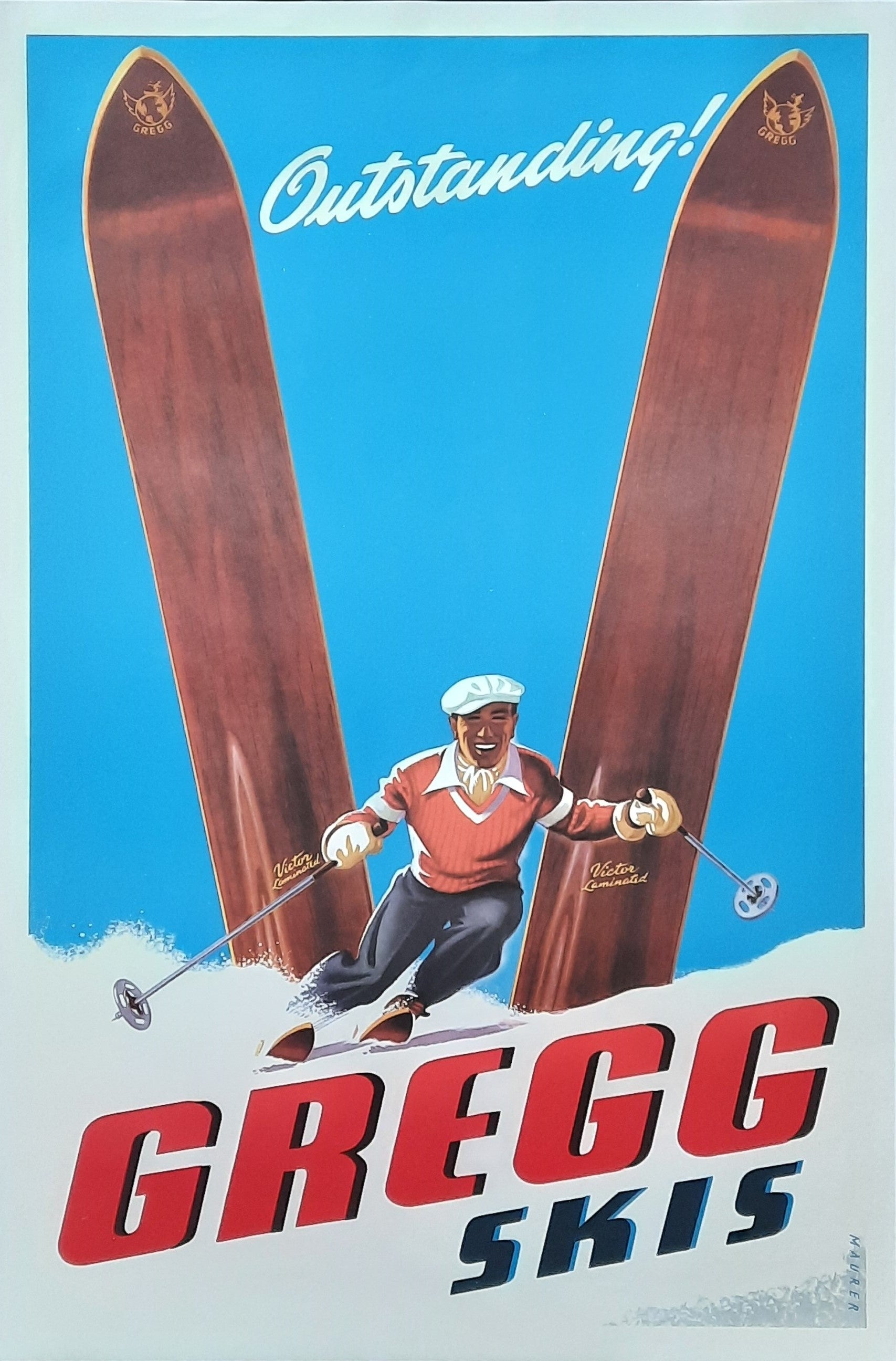 GREGG SKI Original Advertising Poster by Sasha Maurer