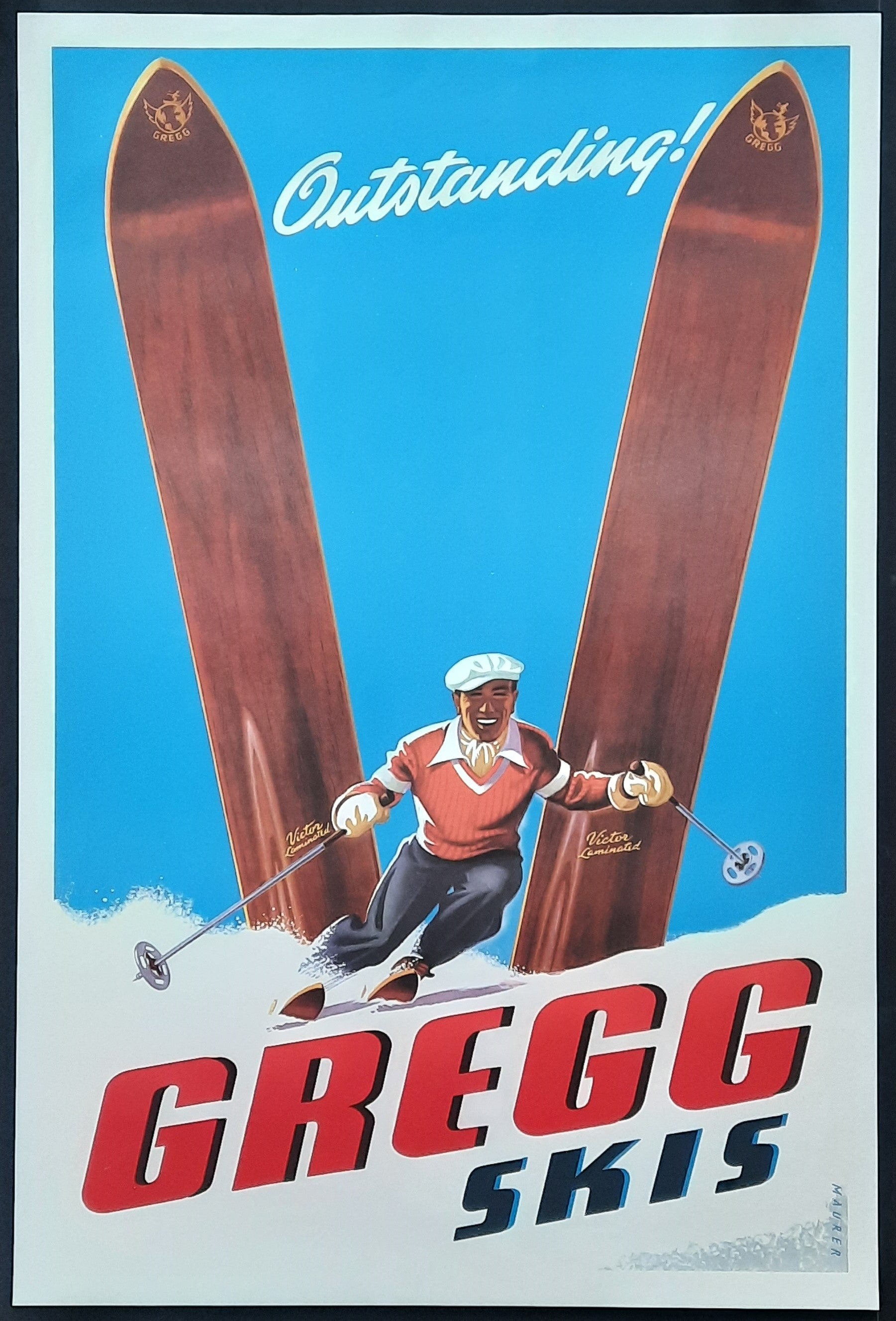 GREGG SKI Original Advertising Poster by Sasha Maurer 1