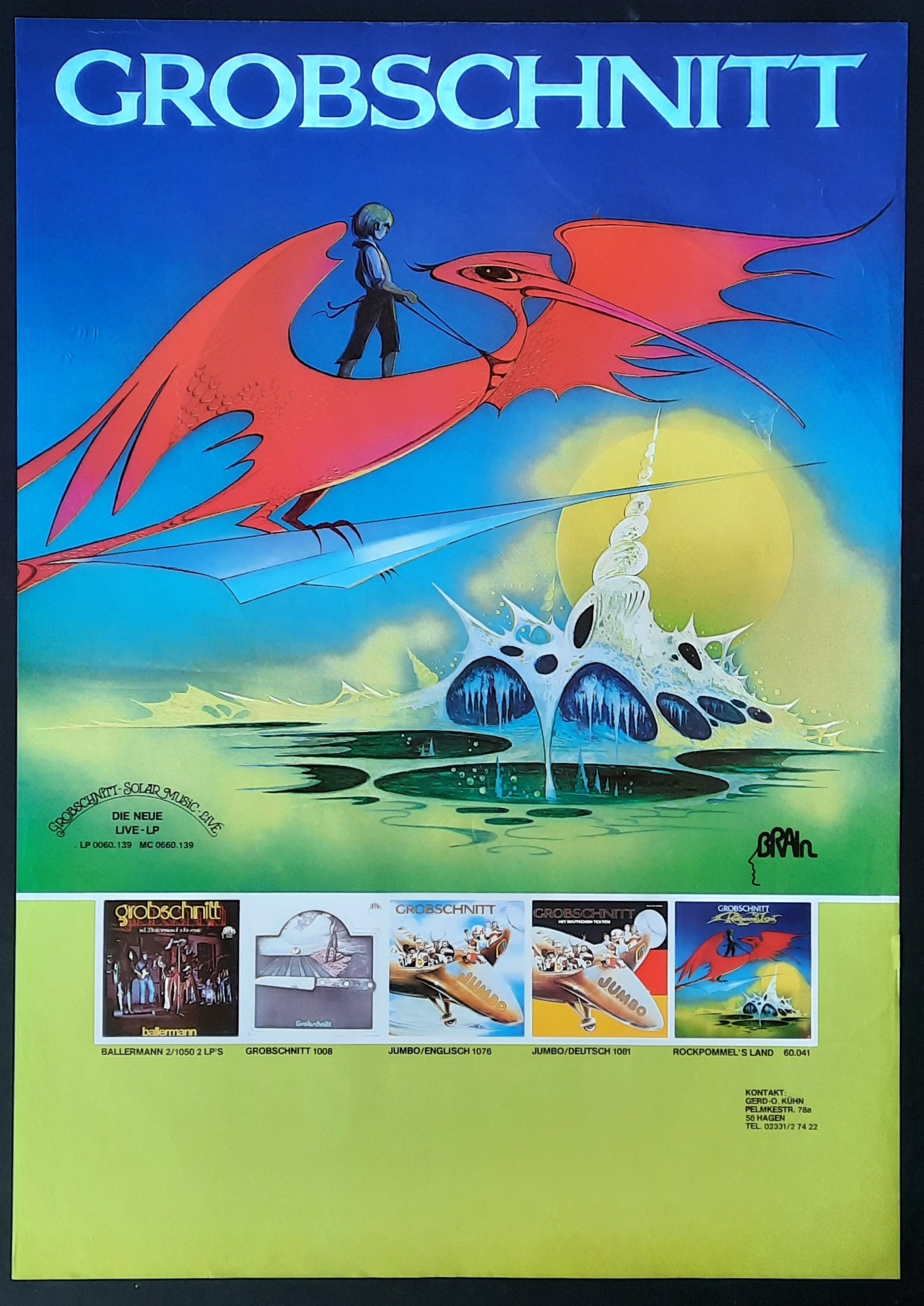 GROBSCHNITT Original Concert Poster 1978 Germany
