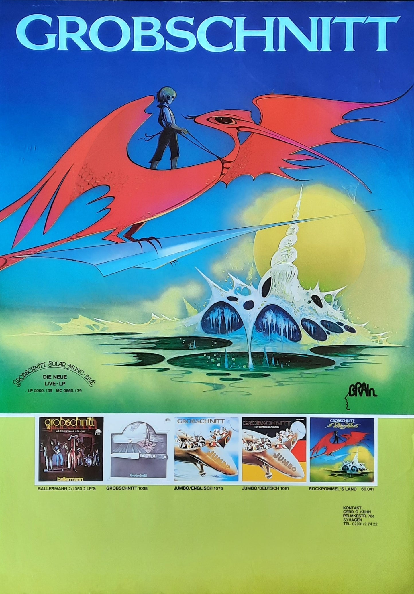 GROBSCHNITT Original Concert Poster 1978 Germany