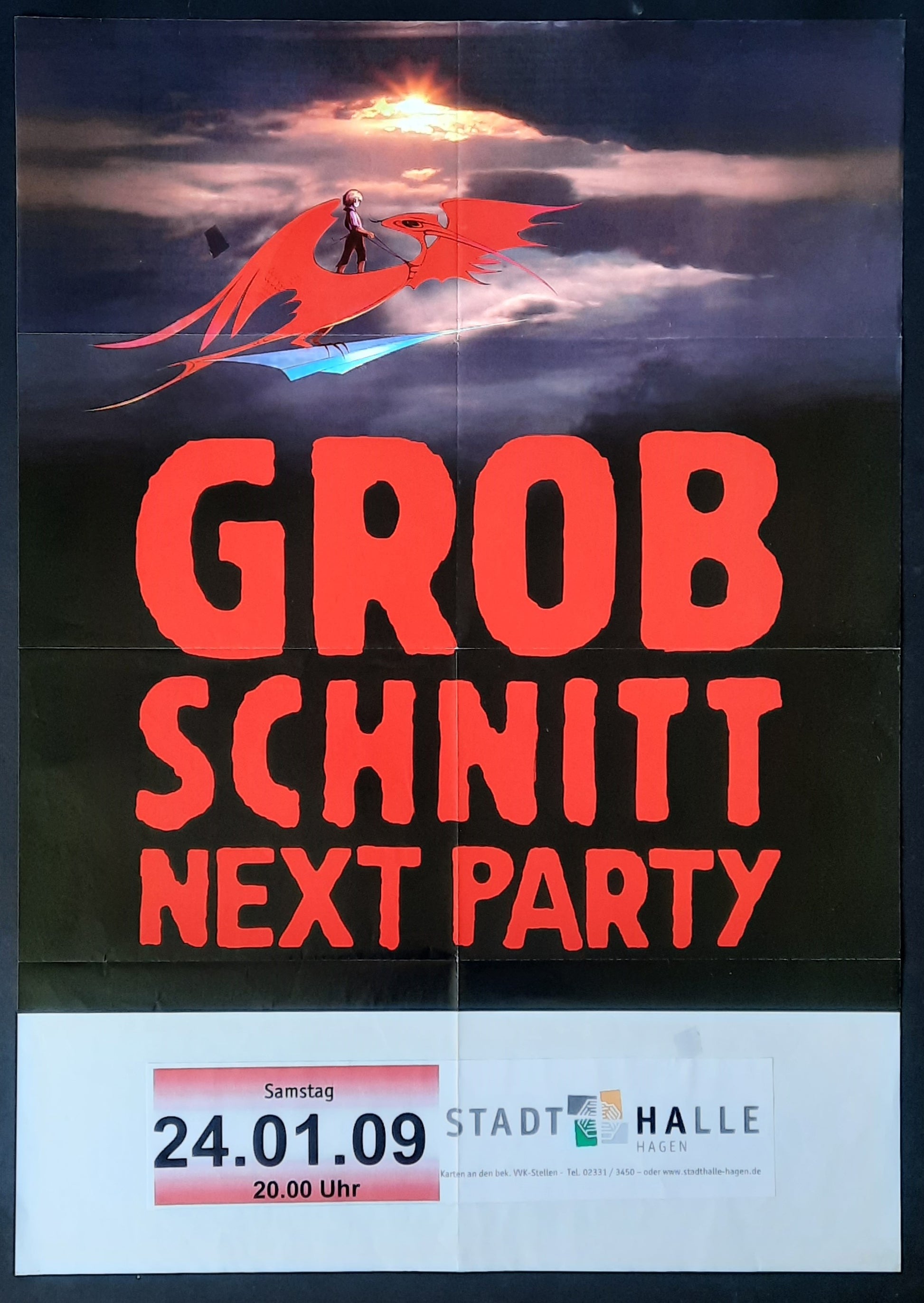 GROBSCHNITT Original Concert Poster January 24, 2009 Halle Germany