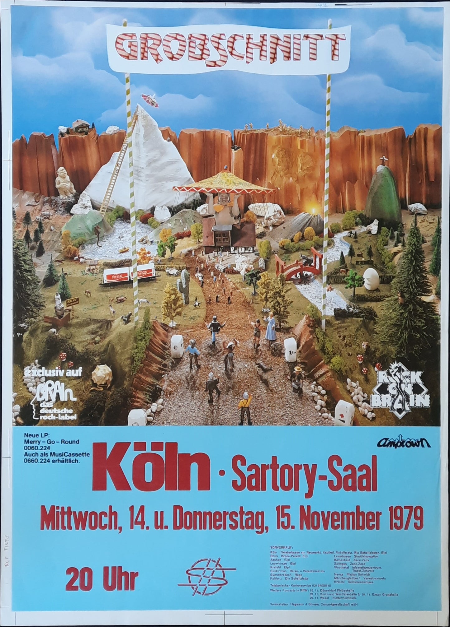 GROBSCHNITT Original Concert Poster November 15, 1979 Cologne Germany