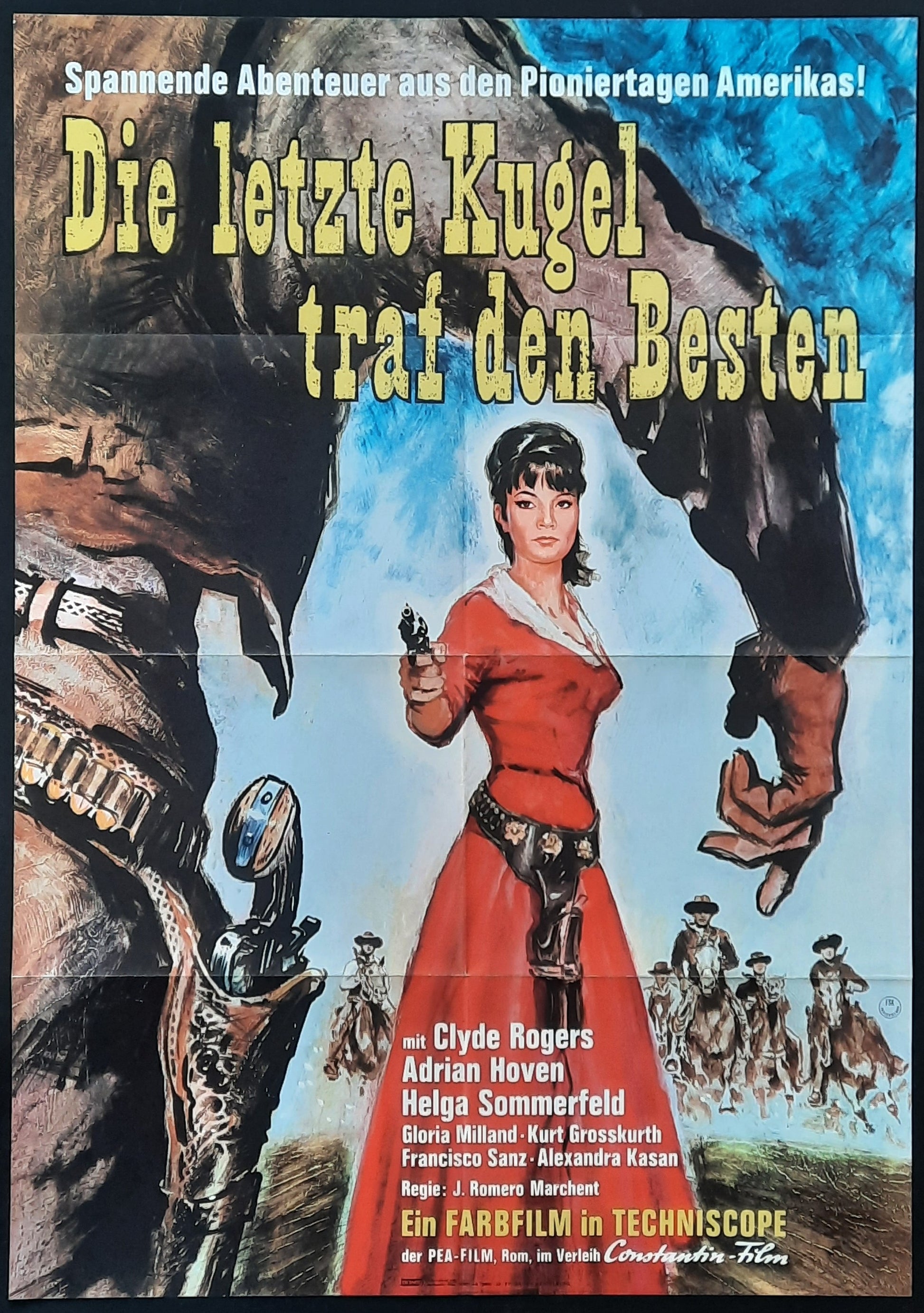 GUNFIGHT AT RED SANDS Original Movie Poster 1965 Clyde Rogers German 1-Sheet Poster