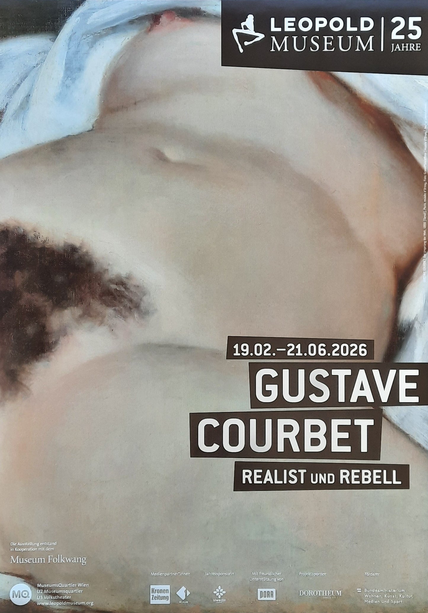 GUSTAVE CORBET 2026 Original Exhibition Poster -  Leopold Museum Vienna Austria V1