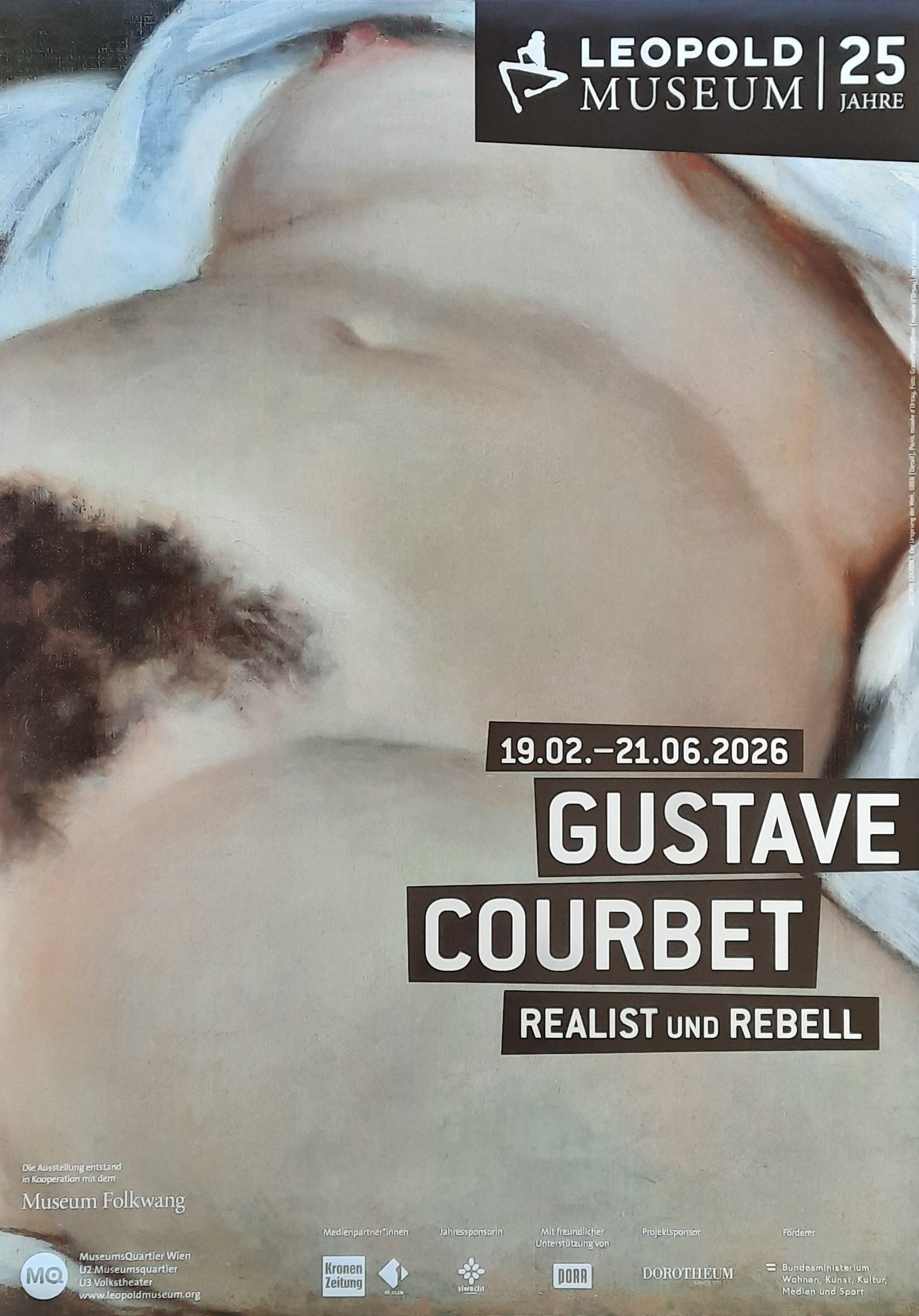 GUSTAVE CORBET 2026 Original Exhibition Poster -  Leopold Museum Vienna Austria V1