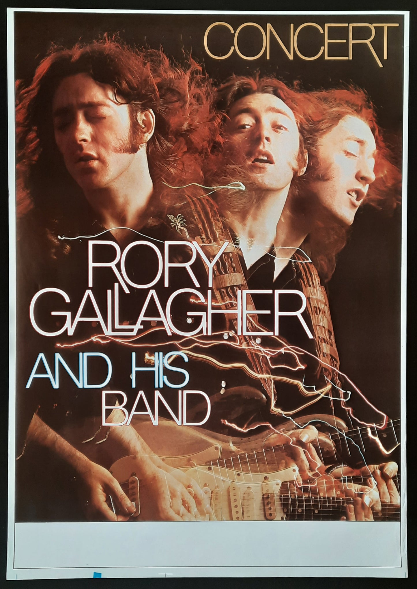 RORY GALLAGHER 1978 "Photo-Finish" Tour Poster Germany Original!