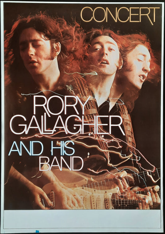 RORY GALLAGHER 1978 "Photo-Finish" Tour Poster Germany Original!