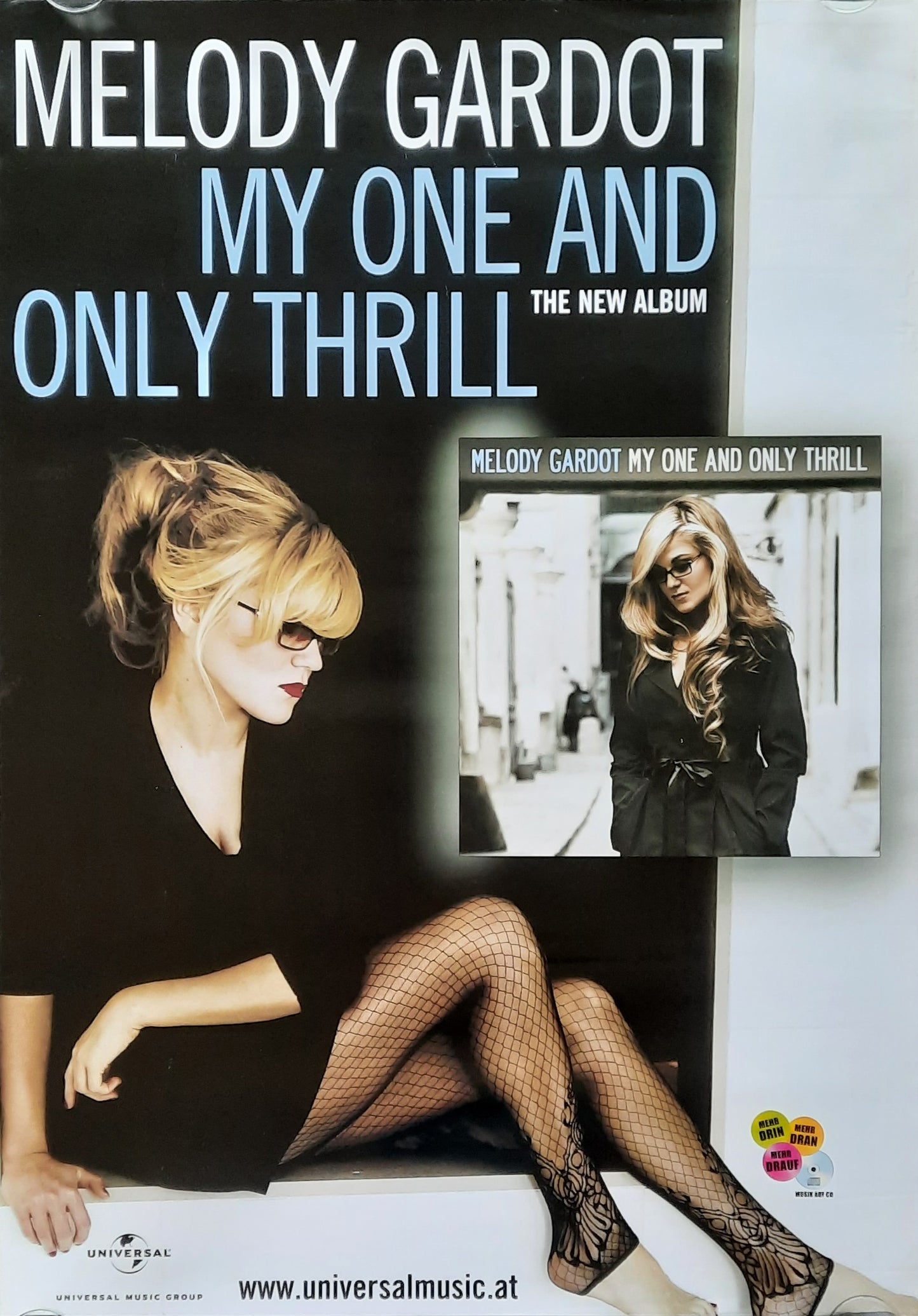 MELODY GARDOT 2009 promotion poster Album "My One And Only Thrill" 1st print