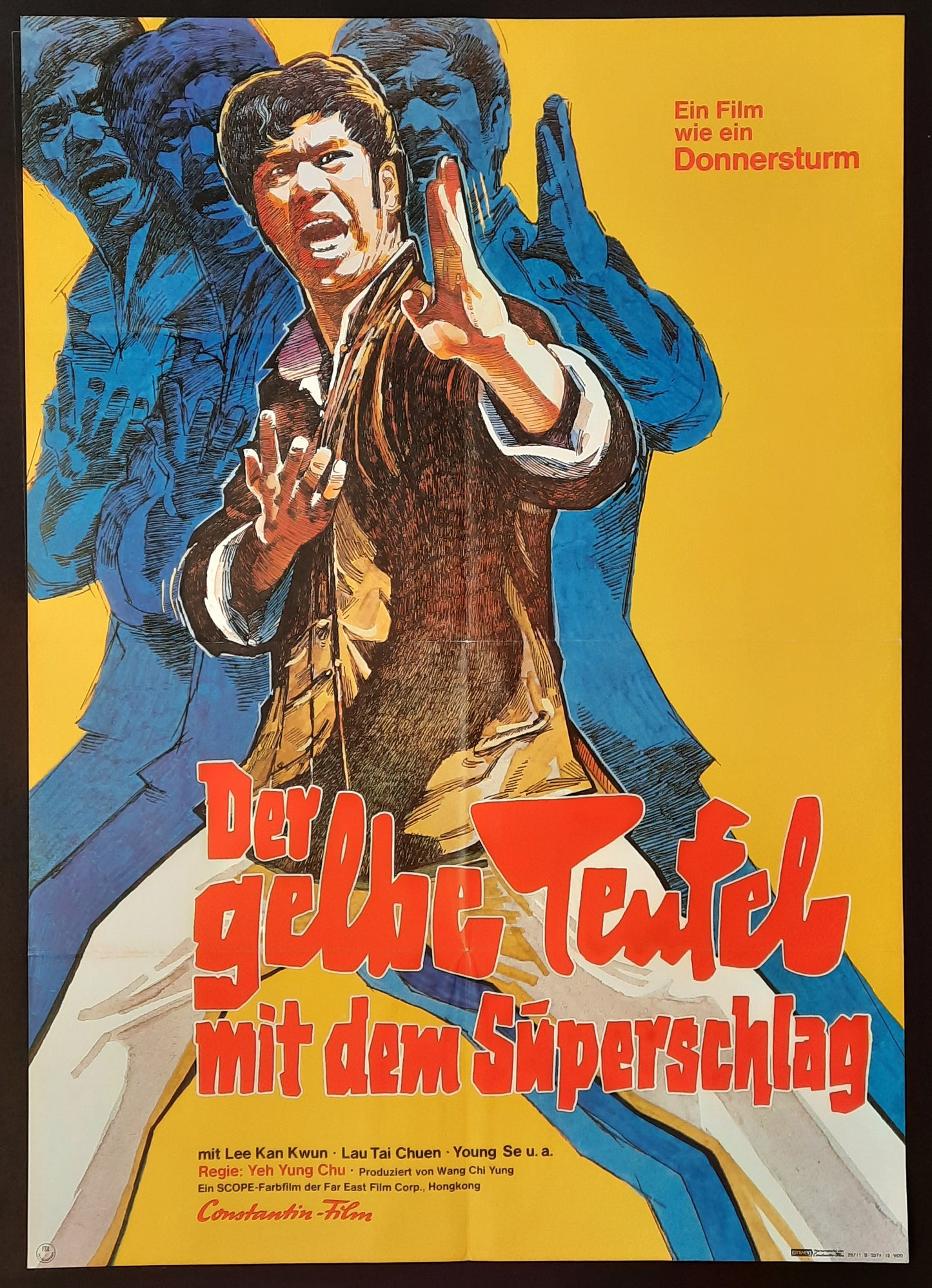 SURVIVAL OF THE DRAGON 1973 German 1-Sheet Movie Poster