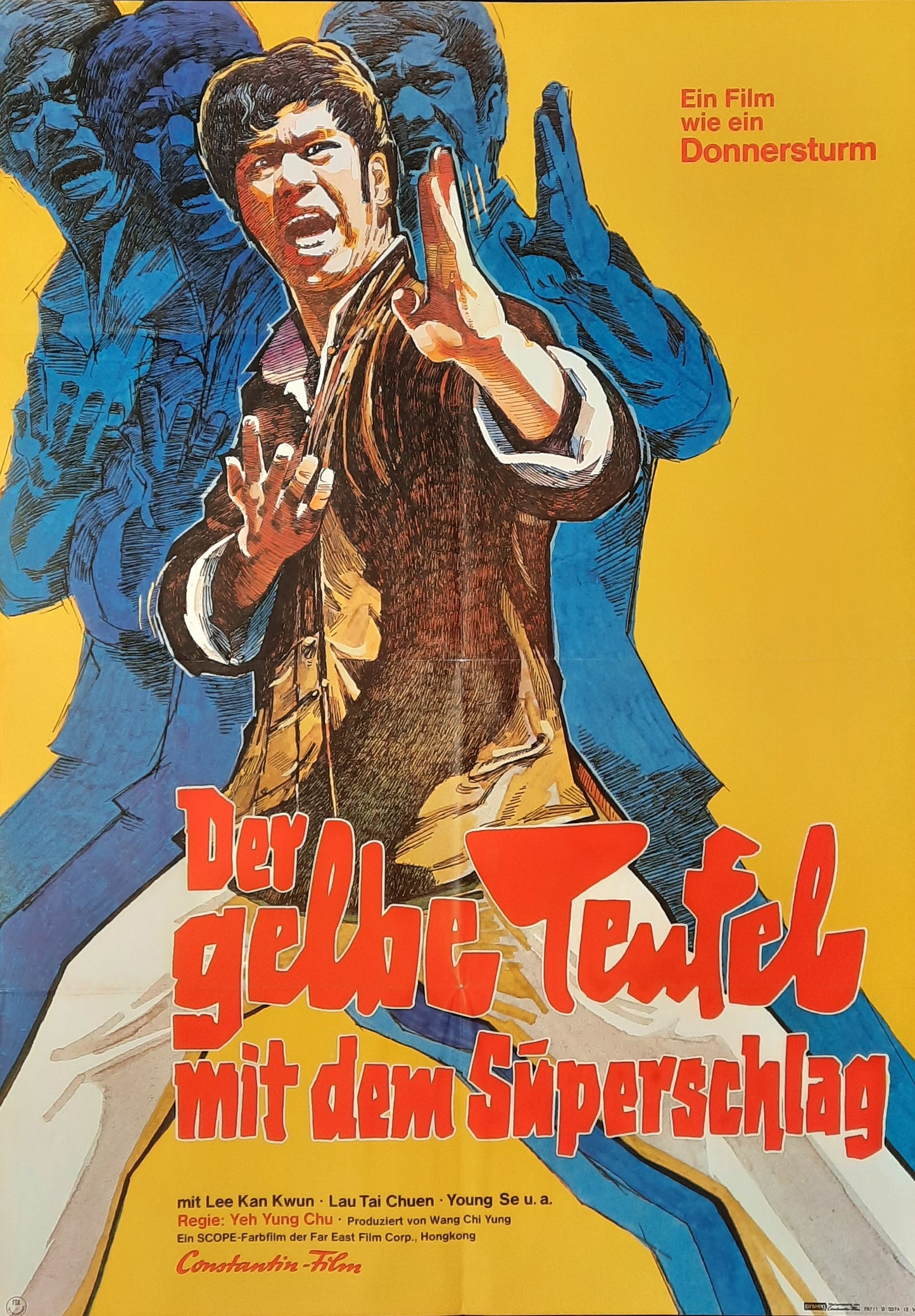 SURVIVAL OF THE DRAGON 1973 German 1-Sheet Movie Poster