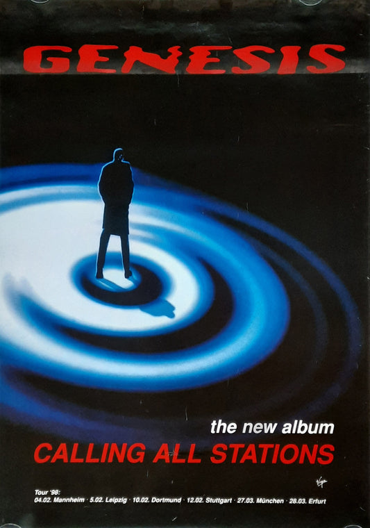 GENESIS 1998 Promotion Poster "Calling All Stations" Album Germany 1st print