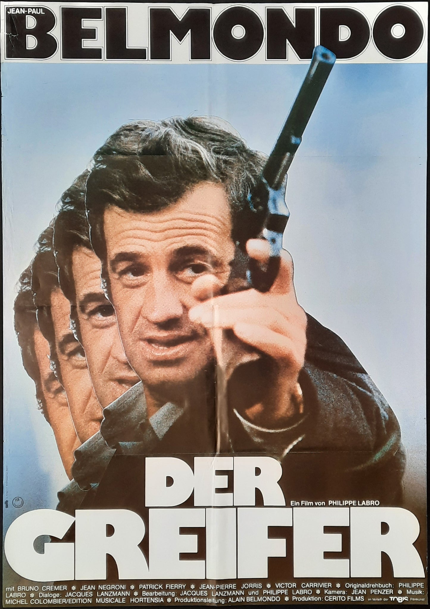 GRABBER 1976 Jean Paul Belmondo German 1-Sheet Movie Poster