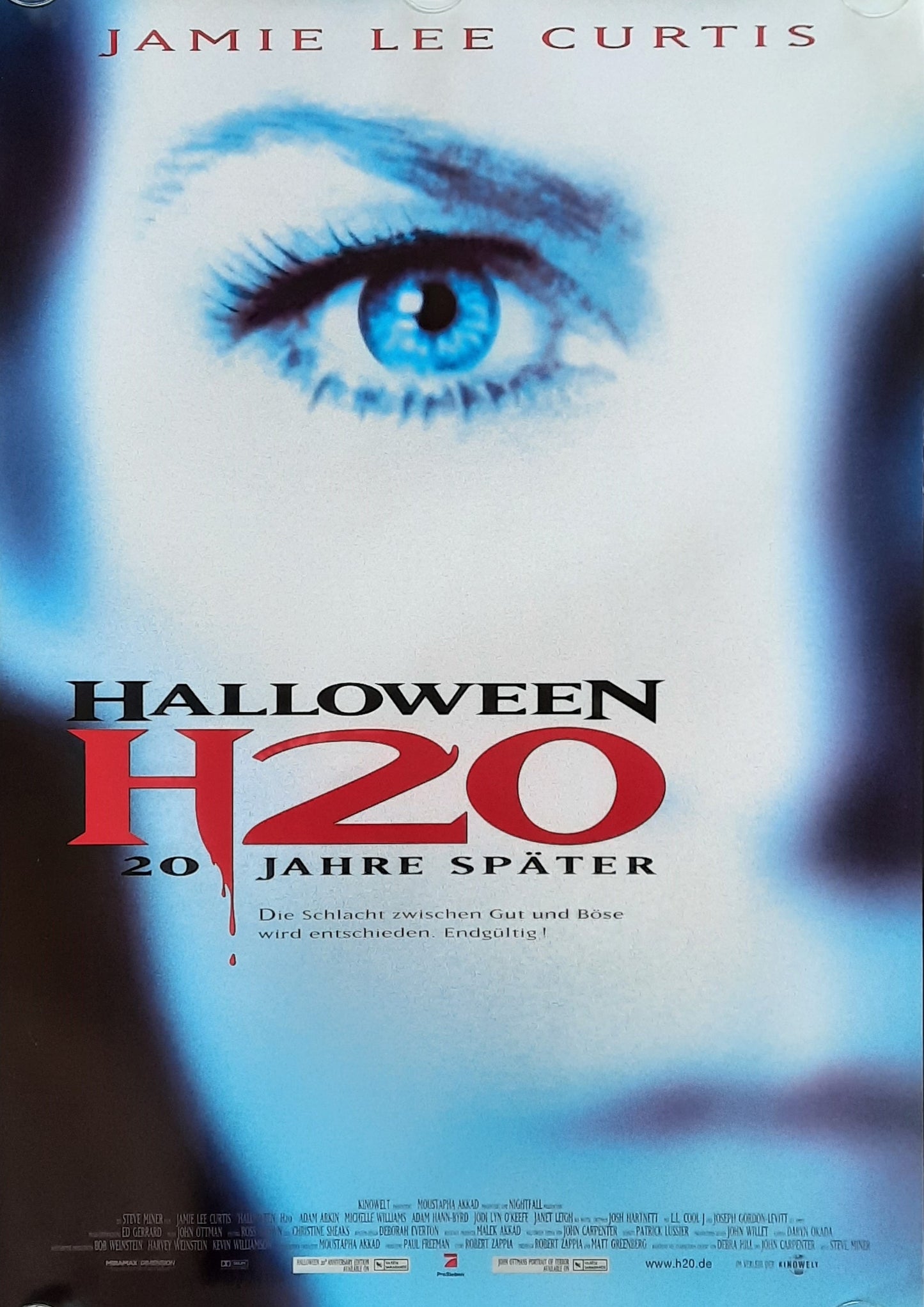 HALLOWEEN H20 Original Movie Poster 1998 Jamie Lee Curtis German 1-Sheet ROLLED