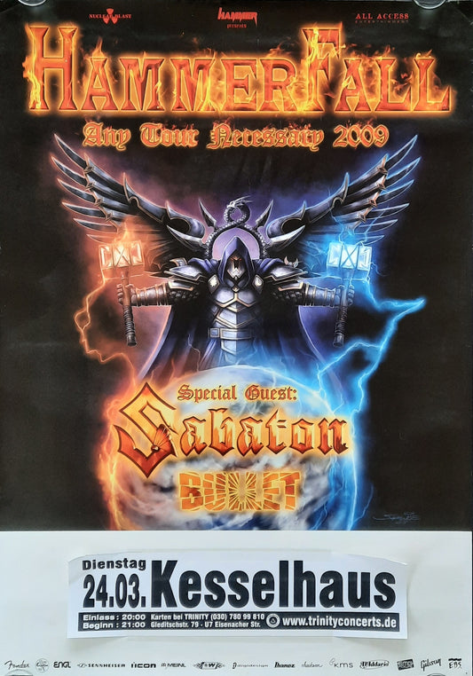 HAMMERFALL Original Concert Poster March 24, 2009 Berlin Germany