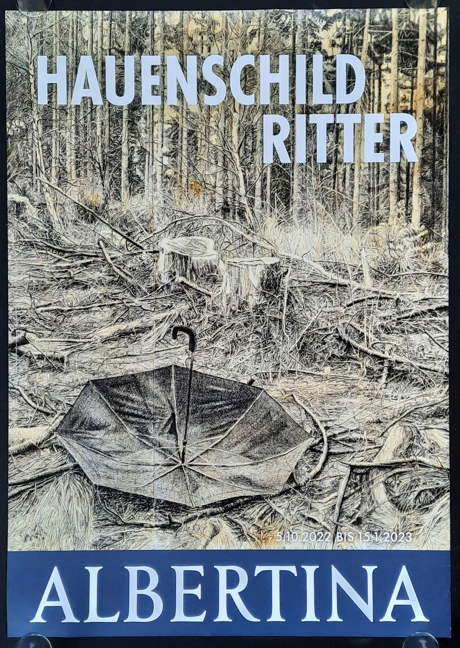 HAUENSCHILD RITTER Original Exhibition Poster 2023 Albertina Vienna Austria 1