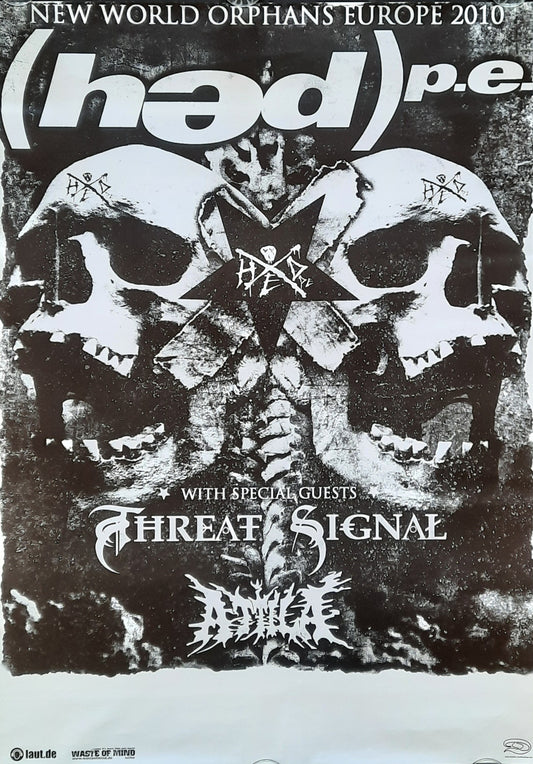 HED P.E. Original Concert Poster 2010 Europe Germany