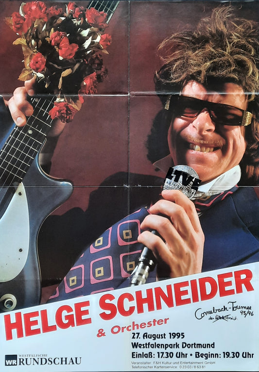 HELGE SCHNEIDER Original Concert Poster August 27, 1995 Dortmund Germany