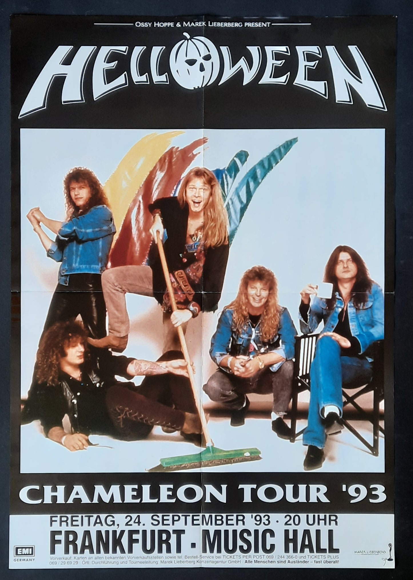 HELLOWEEN Original Concert Poster September 24, 1993 Frankfurt Germany 1
