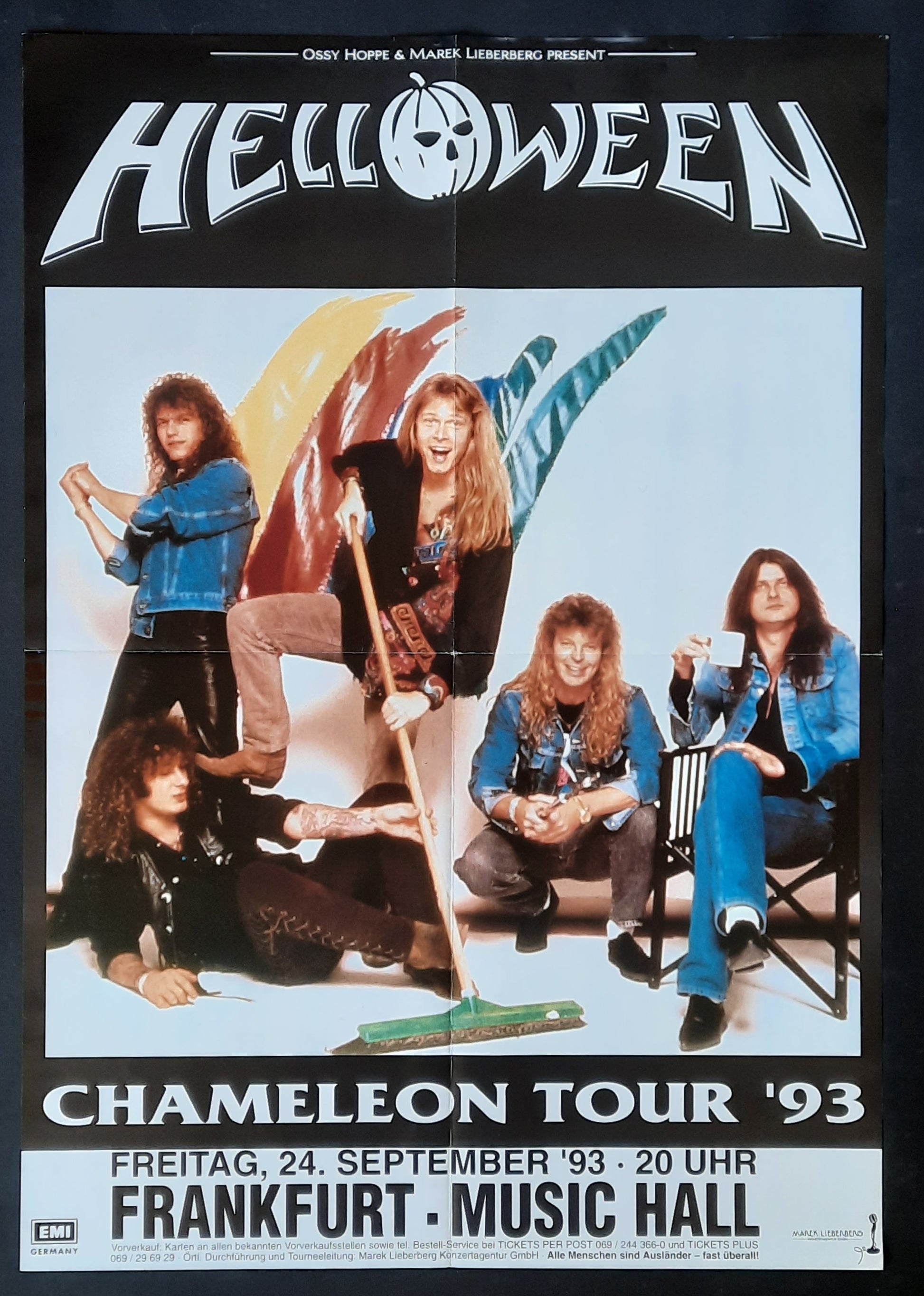HELLOWEEN Original Concert Poster September 24, 1993 Frankfurt Germany 1