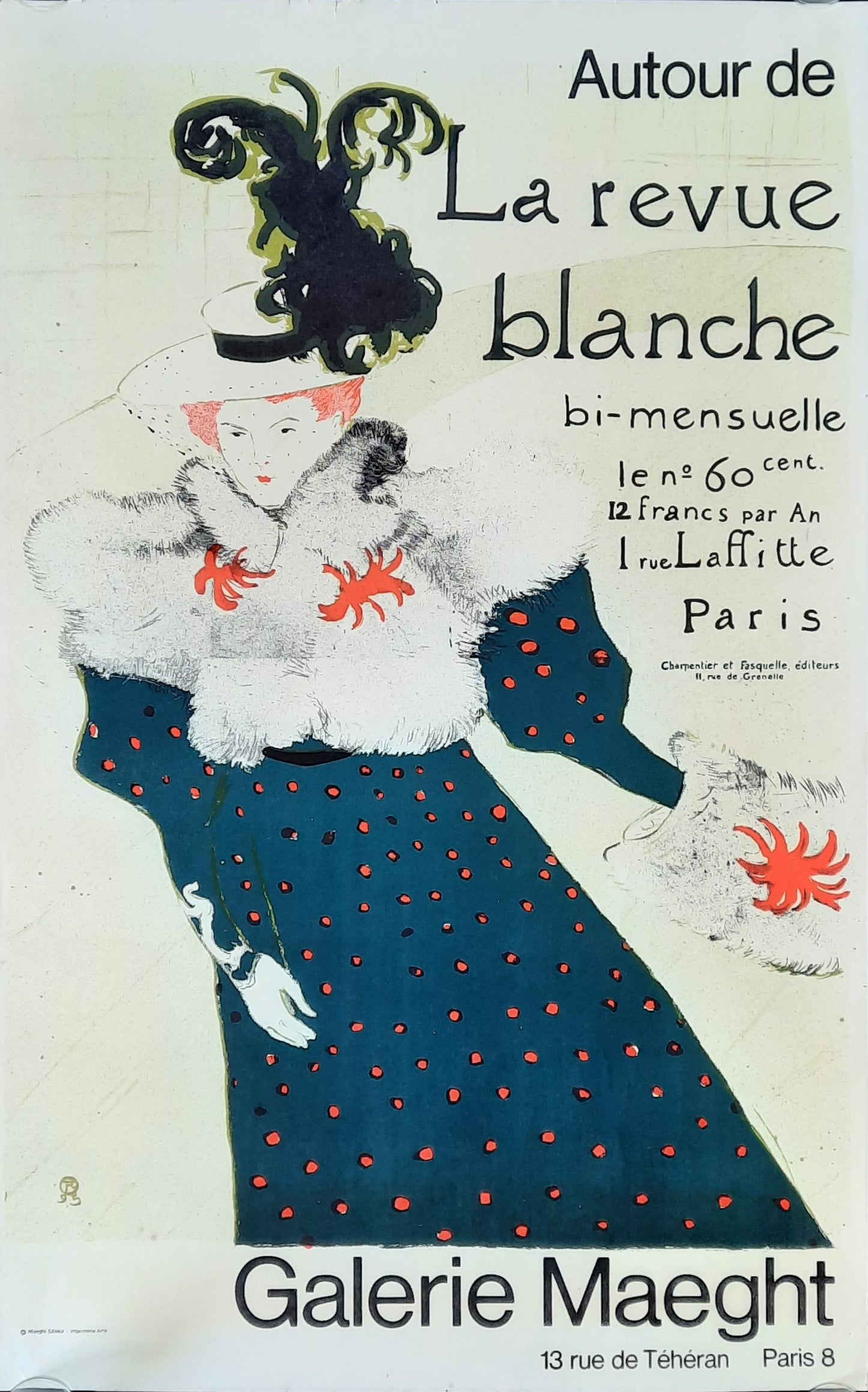HENRI DE TOULOUSE-LAUTREC Original Exhibition Poster 1970s Maeght Paris France