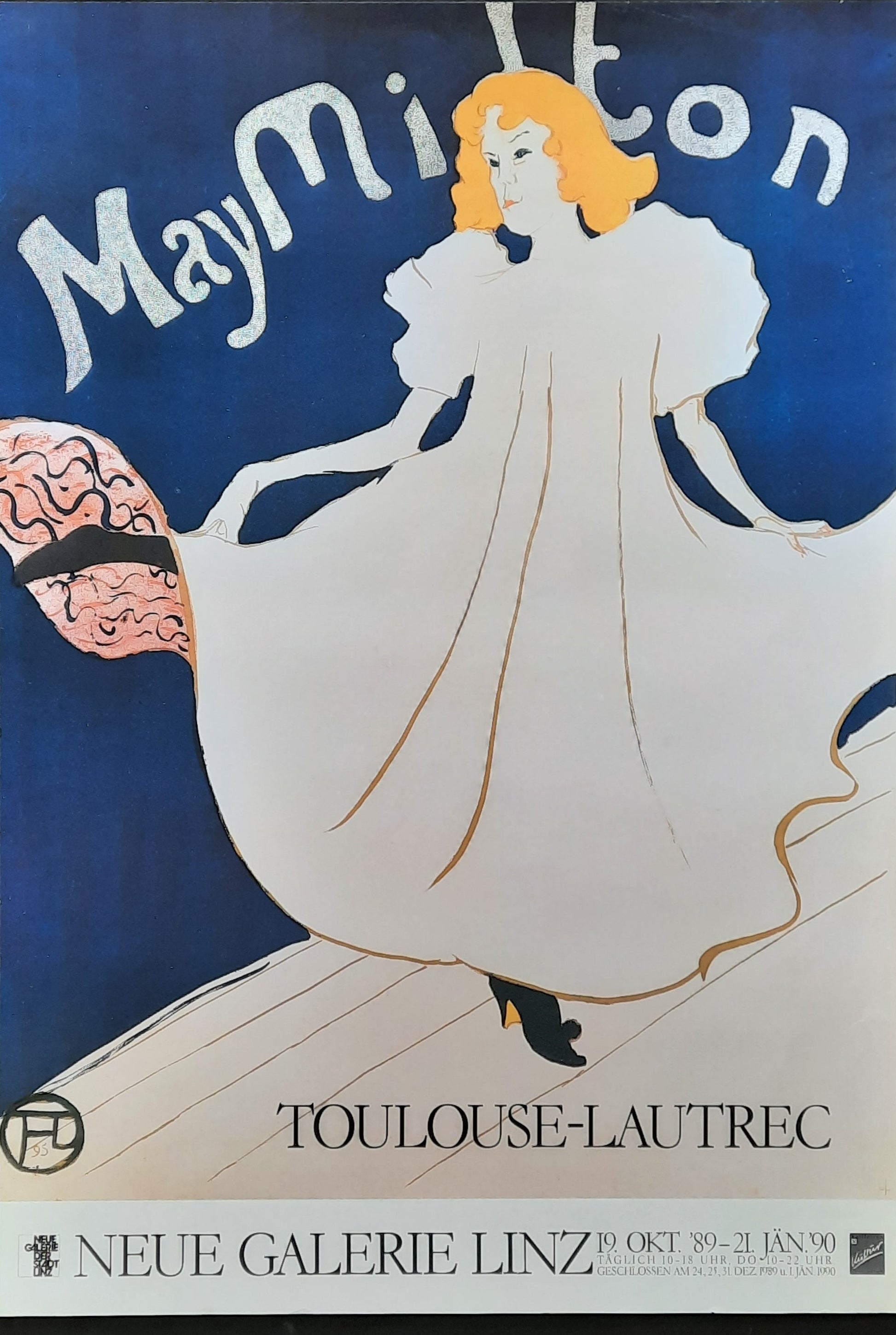 HENRI DE TOULOUSE-LAUTREC Original Exhibition Poster 1989 Linz Austria 1