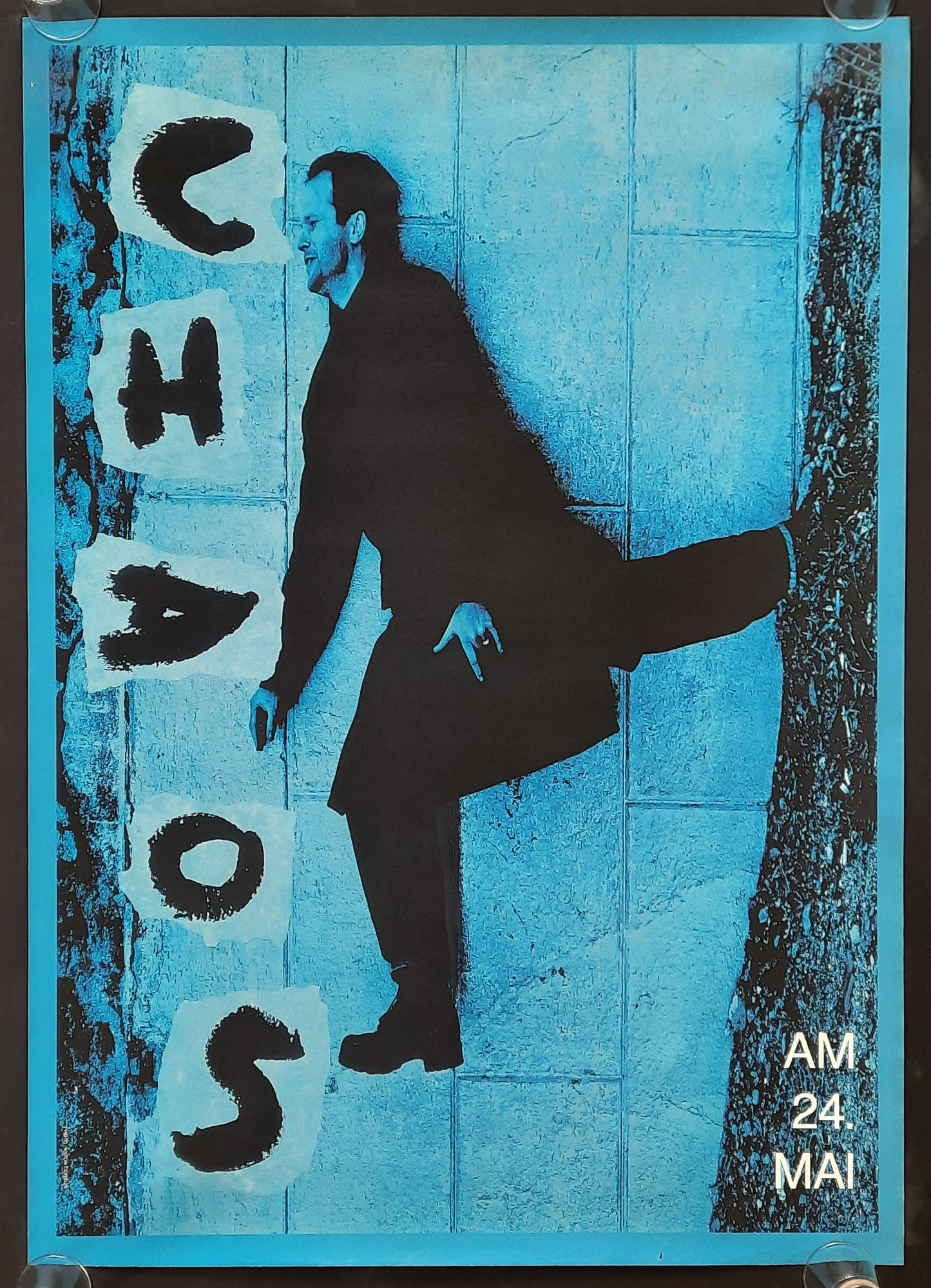HERBERT GRÖNEMEYER 1993 Promo Poster Album "Chaos" 1st Print! 2