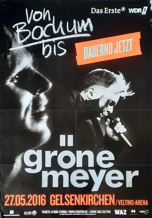 HERBERT GRÖNEMEYER Original Concert Poster May 27, 2016 Gelsenkirchen Germany 1