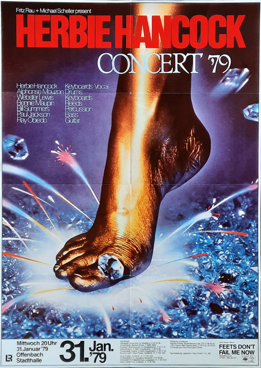 HERBIE HANCOCK Original Concert Poster January 31, 1979 Offenbach Germany 1
