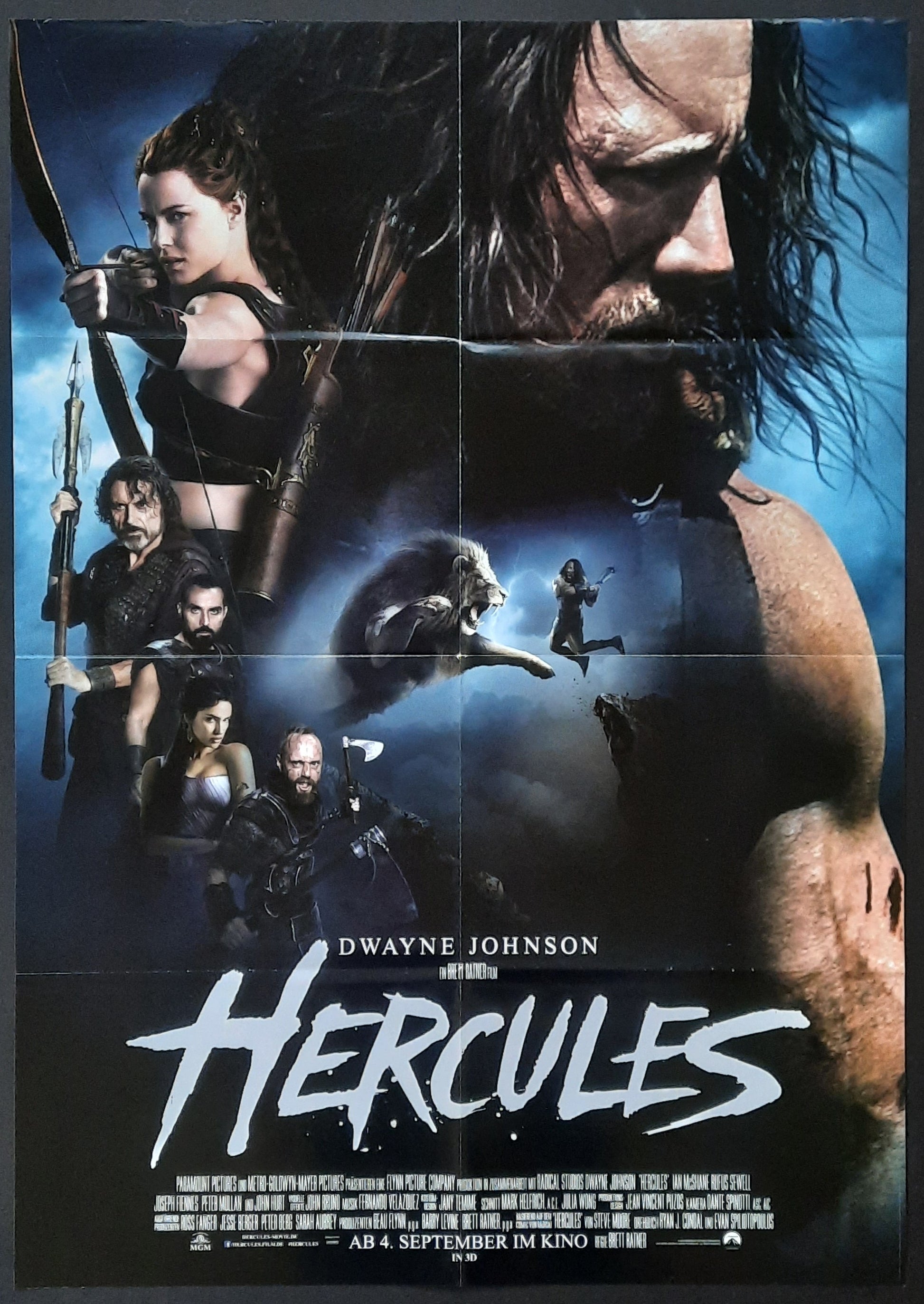 HERCULES Original Movie Poster 2014 Dwayne Johnson German 1-Sheet