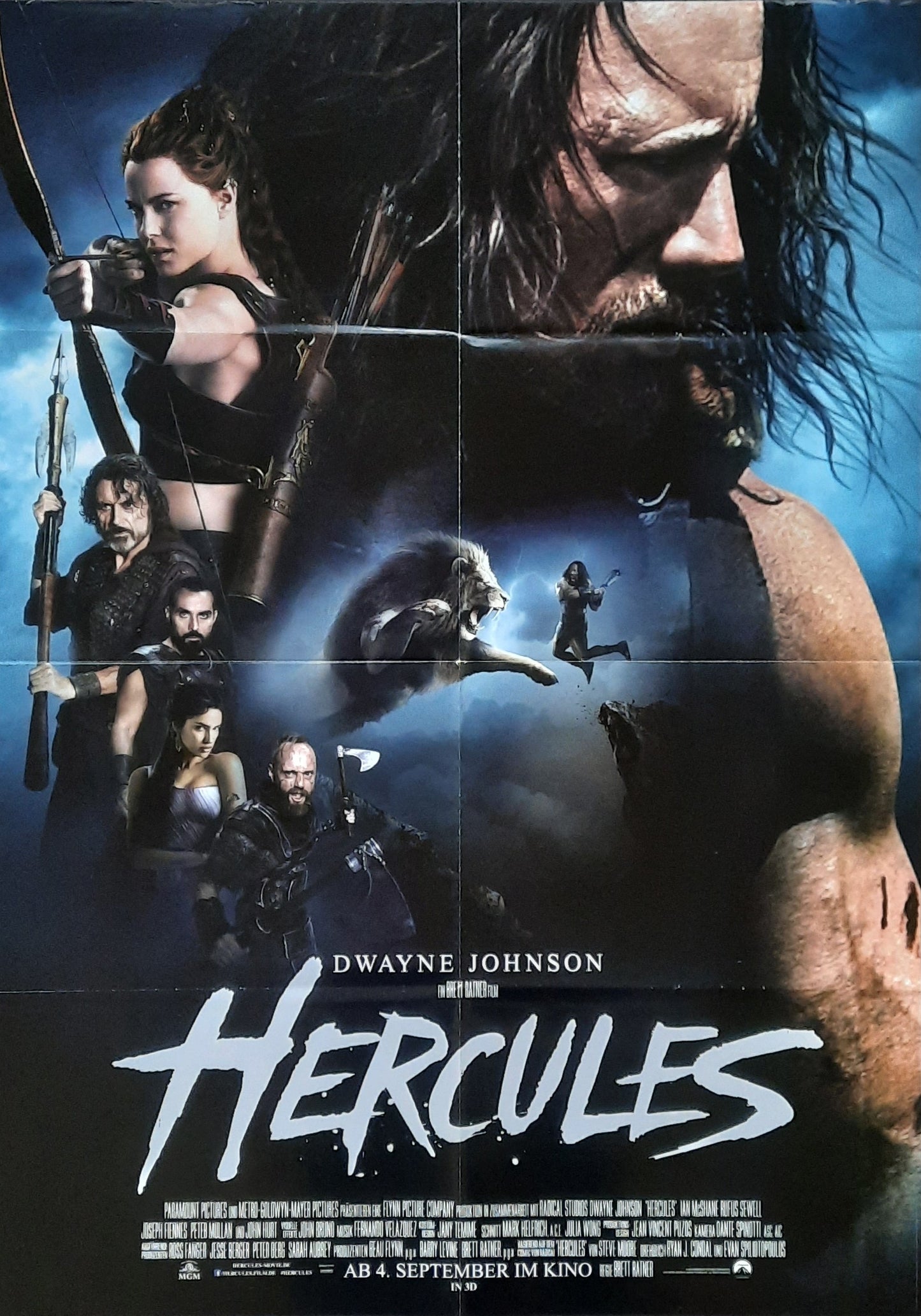 HERCULES Original Movie Poster 2014 Dwayne Johnson German 1-Sheet