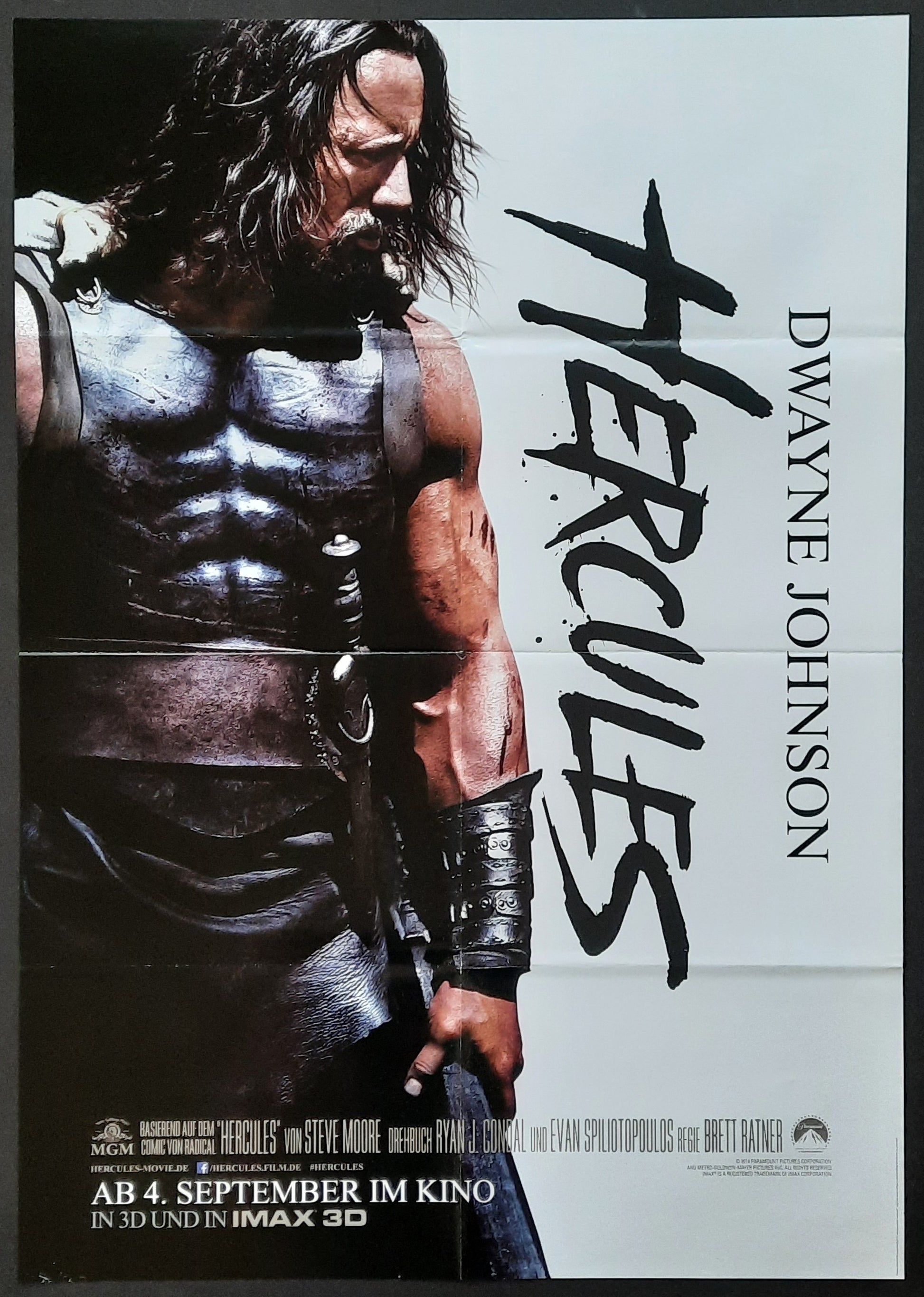 HERCULES Original Movie Poster Teaser 2014 Dwayne Johnson German 1-Sheet
