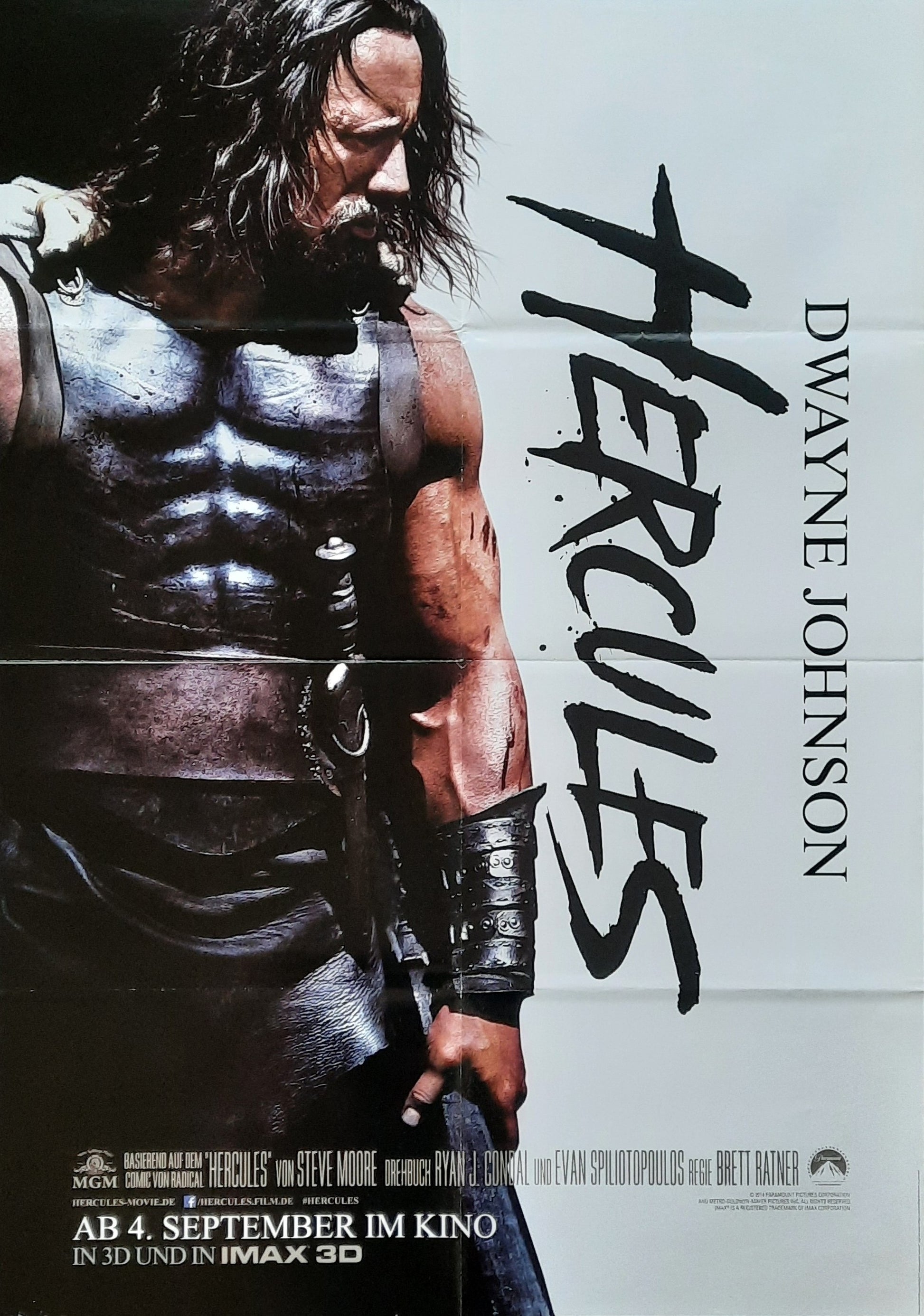 HERCULES Original Movie Poster Teaser 2014 Dwayne Johnson German 1-Sheet