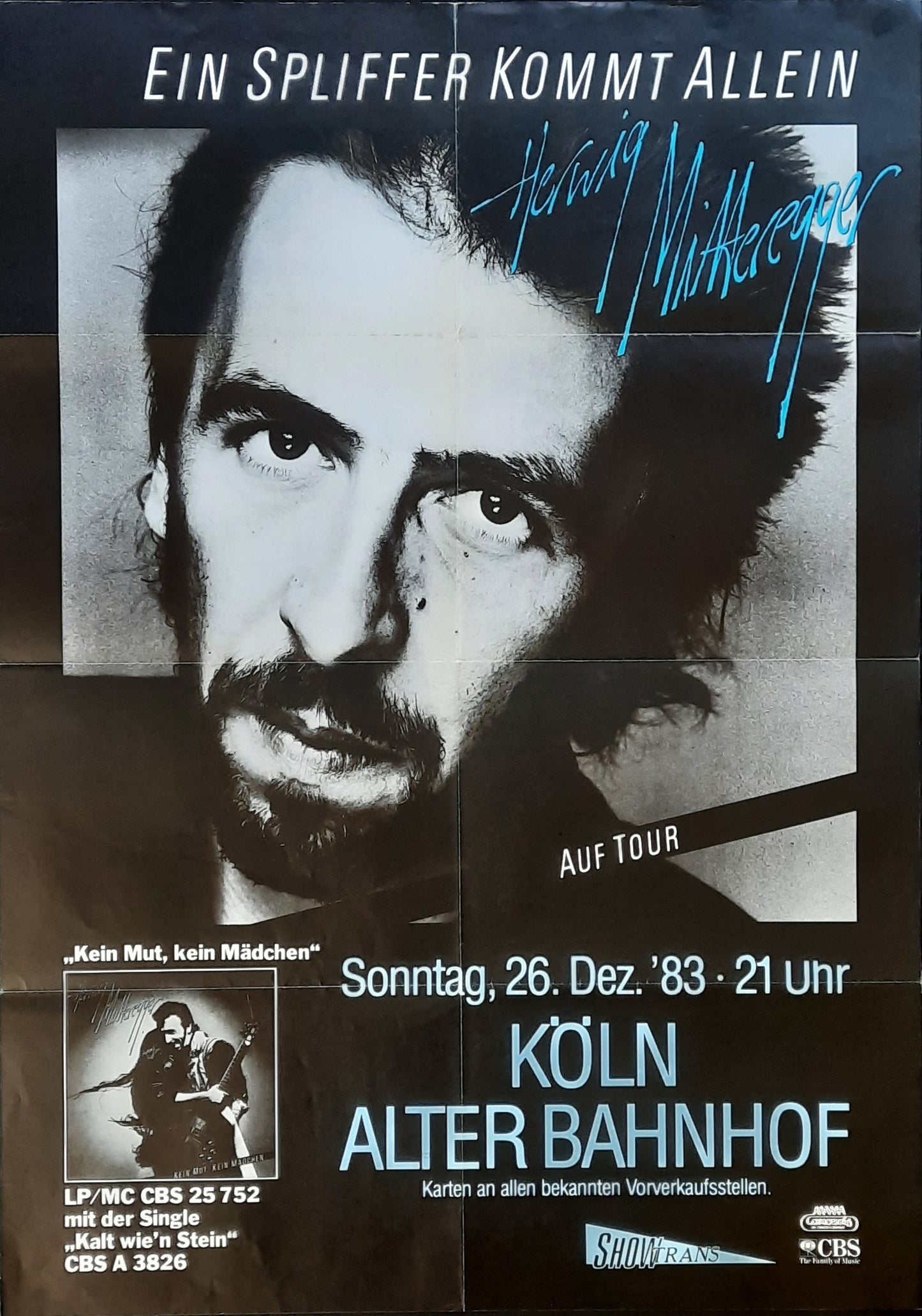 HERWIG MITTEREGGER Original Concert Poster December 26, 1983 Köln Germany
