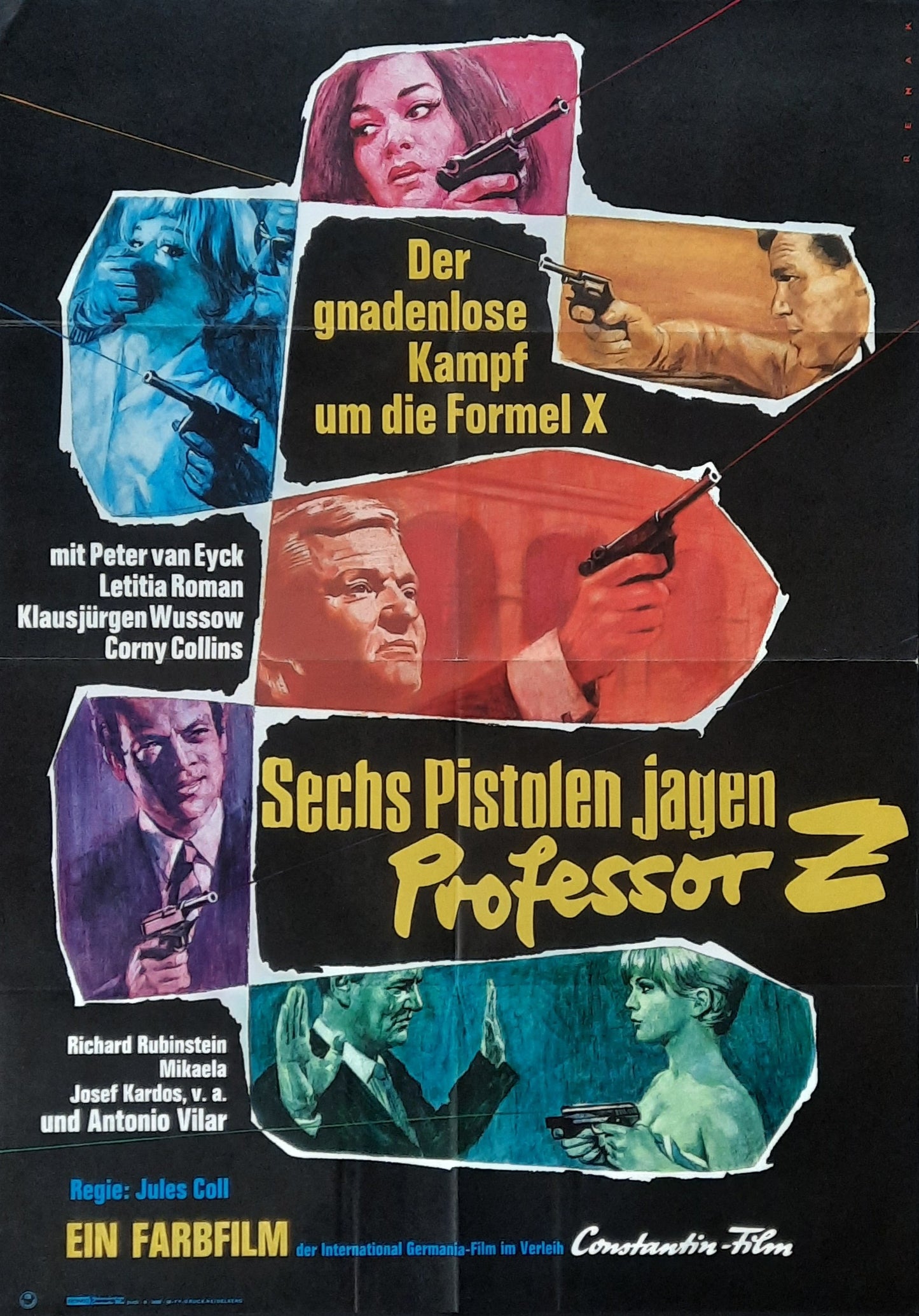 HIGH SEASON FOR SPIES Original Movie Poster 1966 Jules Coll German 1-Sheet Poster