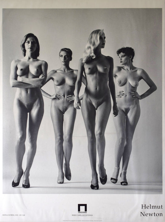 HELMUT NEWTON 1994 Original Exhibition Poster - THEY ARE COMING, Castello Di Rivoli Italy