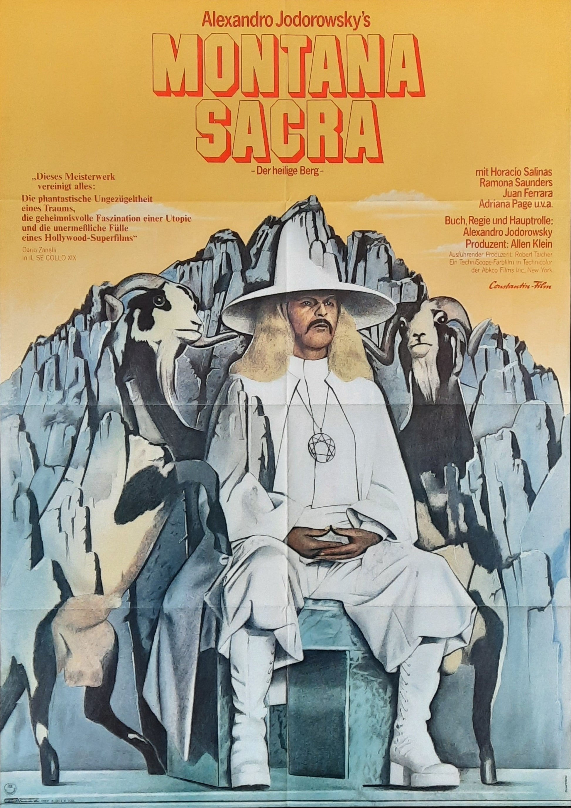 HOLY MOUNTAIN Original Movie Poster 1973 Alexandro Jodorowsky German 1-Sheet