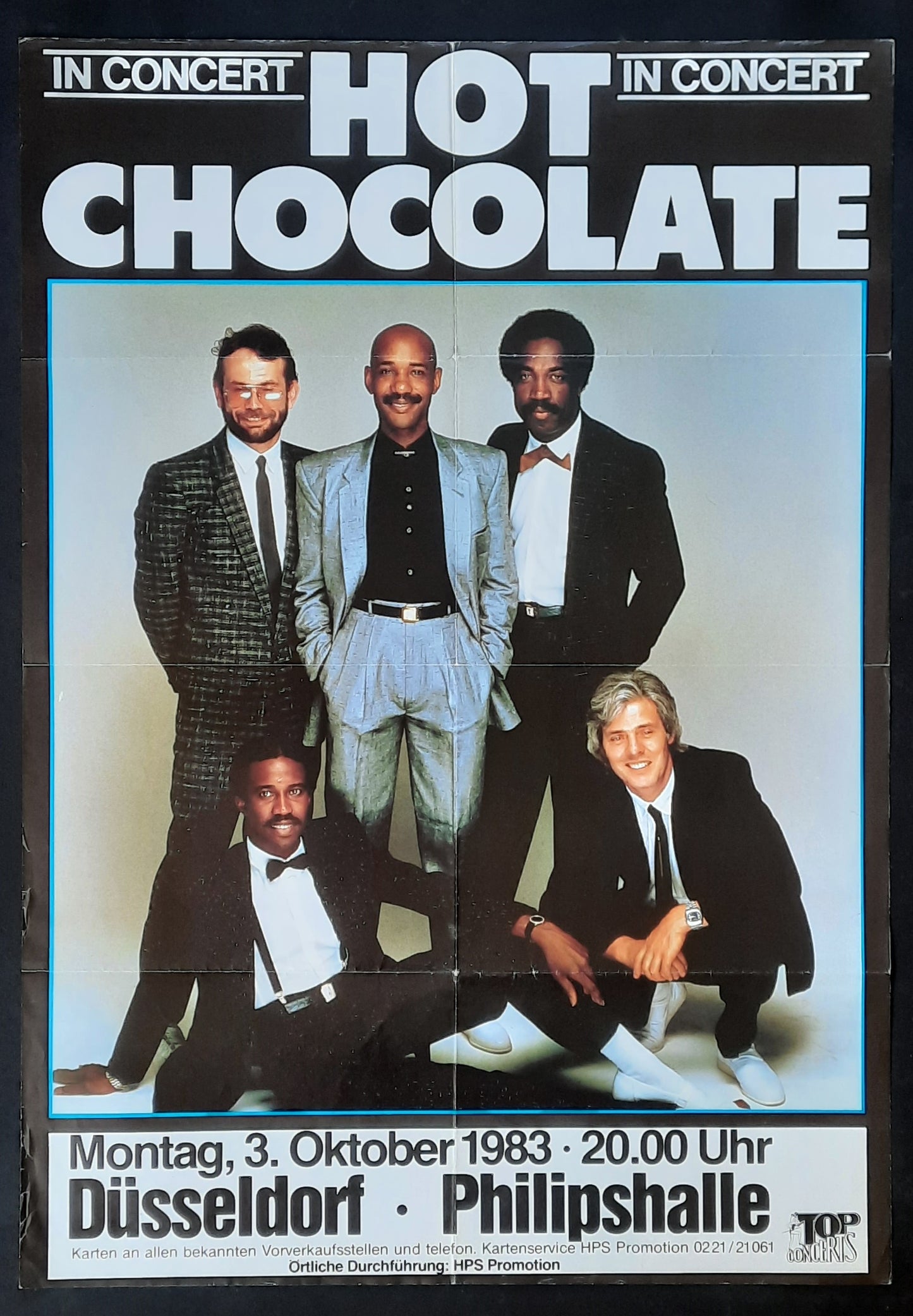 HOT CHOCOLATE Original Concert Poster October 3, 1983 Duesseldorf Germany 1