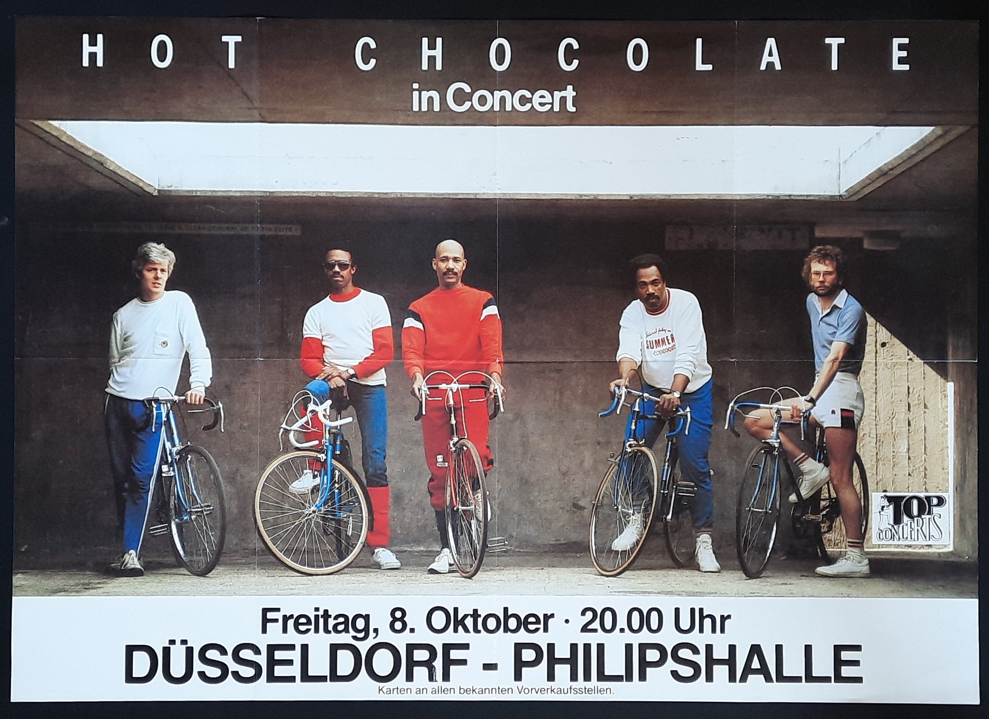 HOT CHOCOLATE Original Concert Poster October 8, 1980 Duesseldorf Germany 1