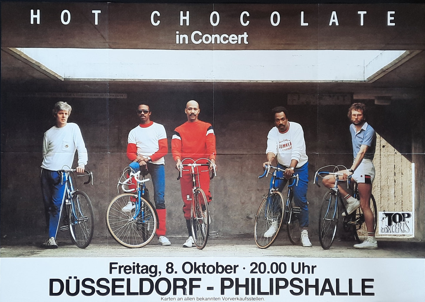 HOT CHOCOLATE Original Concert Poster October 8, 1980 Duesseldorf Germany 1