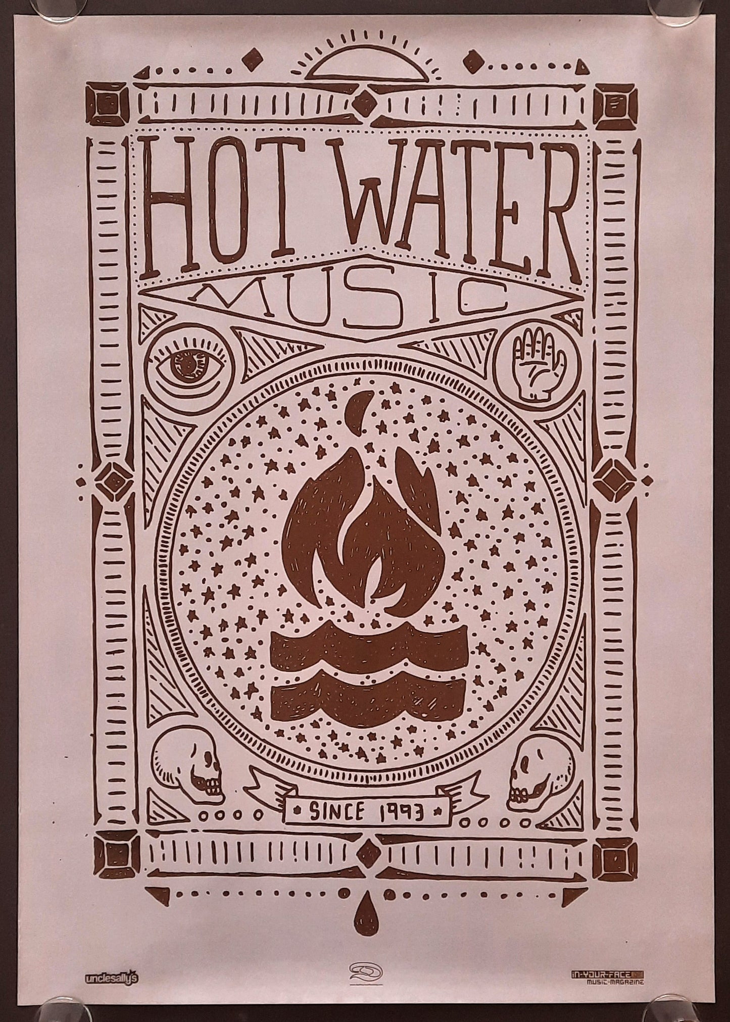 HOT WATER MUSIC Original Concert Poster 2011 European Tour