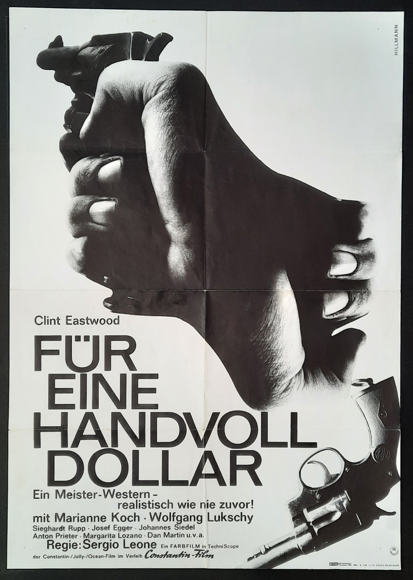 A FISTFUL OF DOLLARS 1965 Clint Eastwood German 1-Sheet Movie Poster