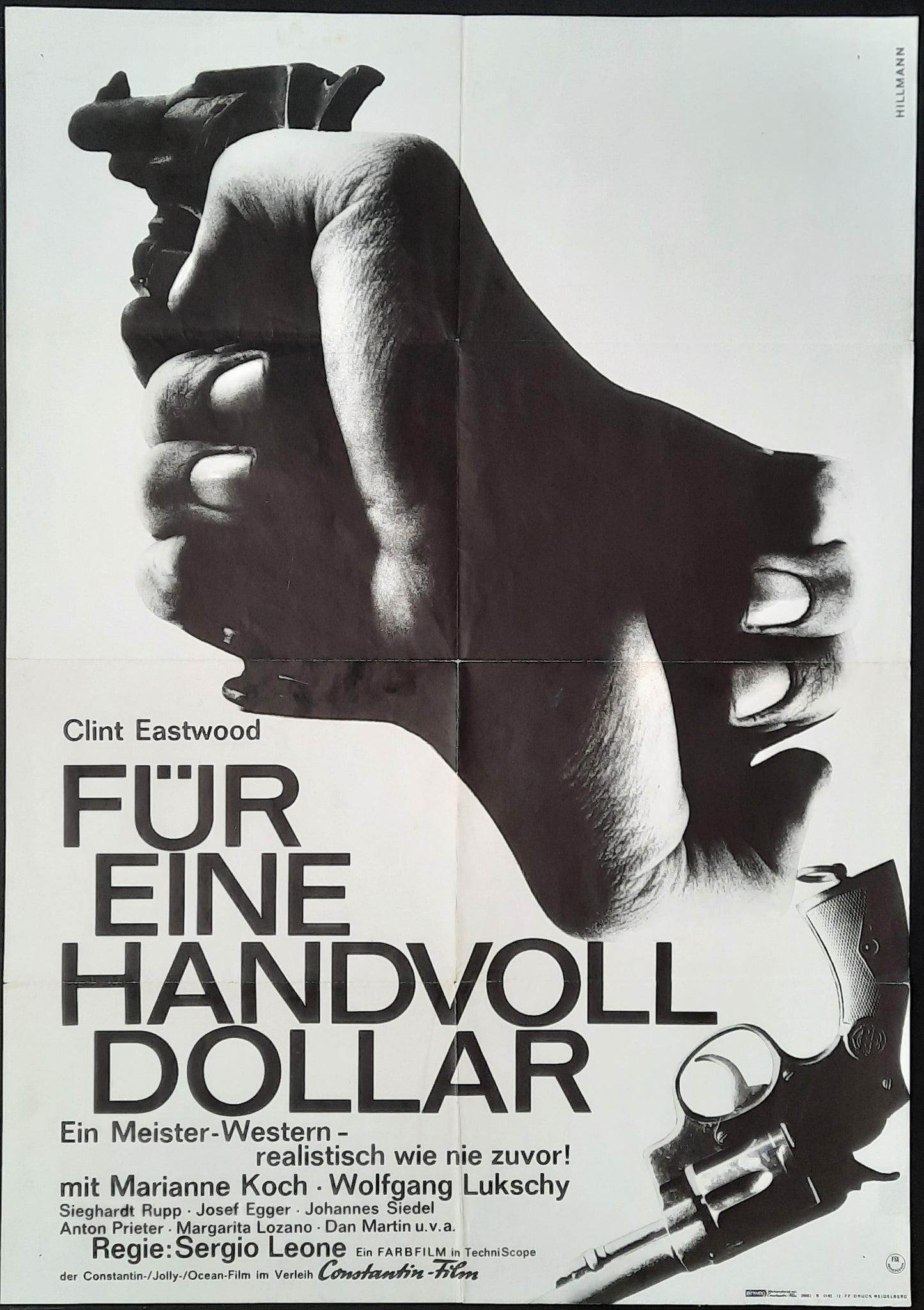 A FISTFUL OF DOLLARS 1965 Clint Eastwood German 1-Sheet Movie Poster