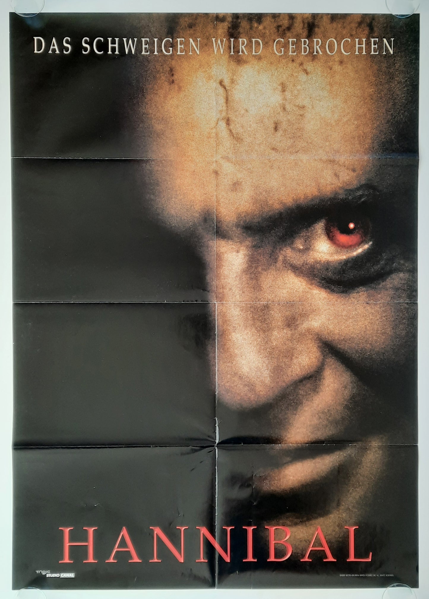 HANNIBAL 2001 Teaser-Poster Anthony Hopkins German 1-Sheet Movie Poster 23 x 33