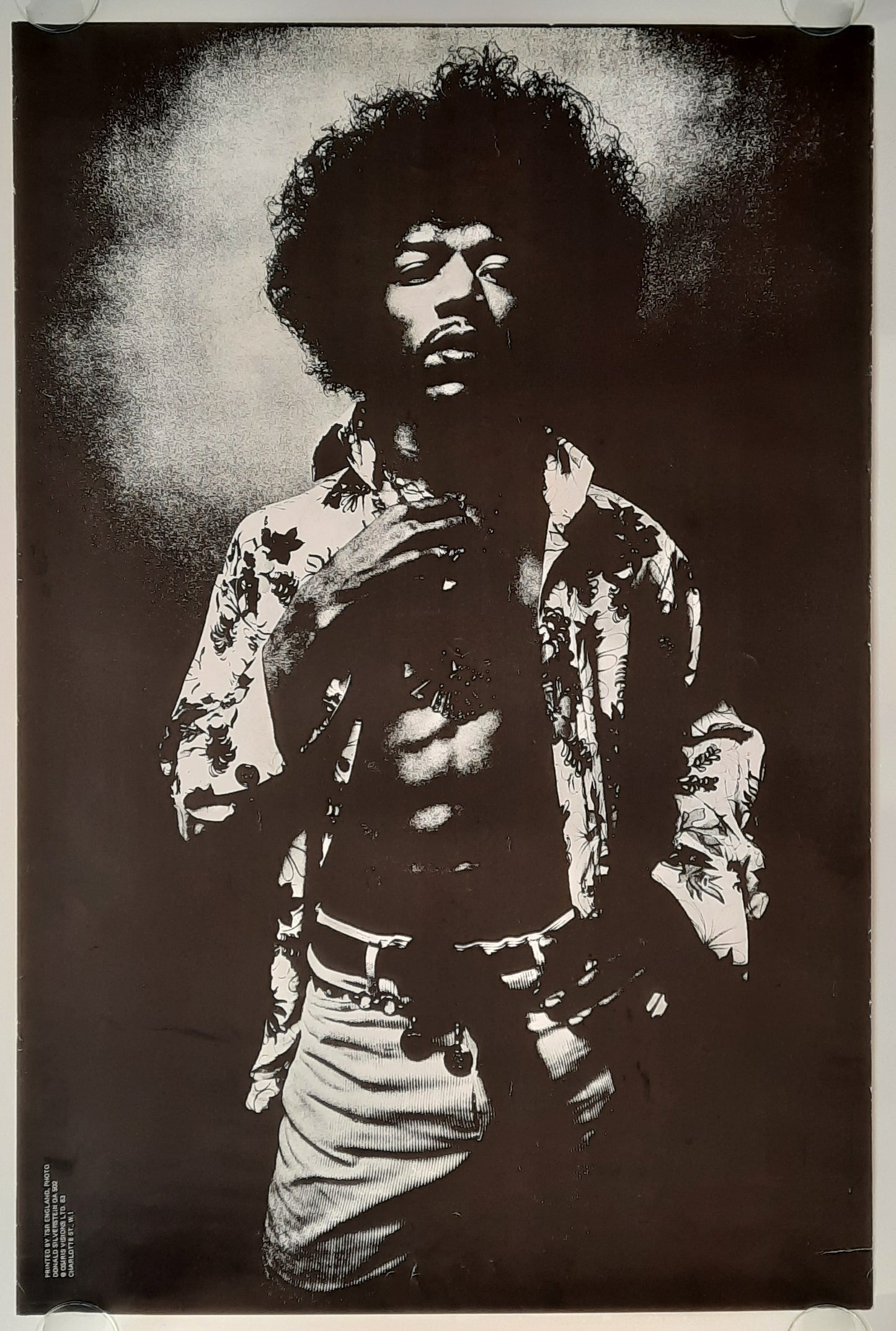 JIMI HENDRIX 1968 Promotion Poster Osiris OA502 Original 1st print