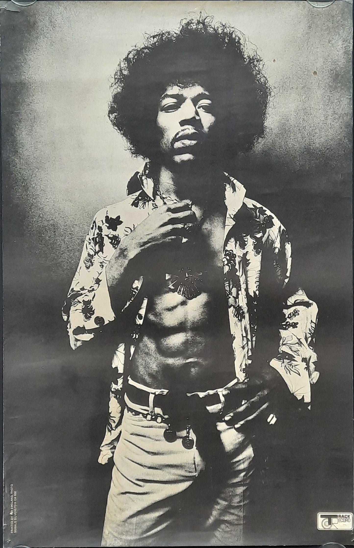 JIMI HENDRIX 1968 Promotion Poster Track Records OA502