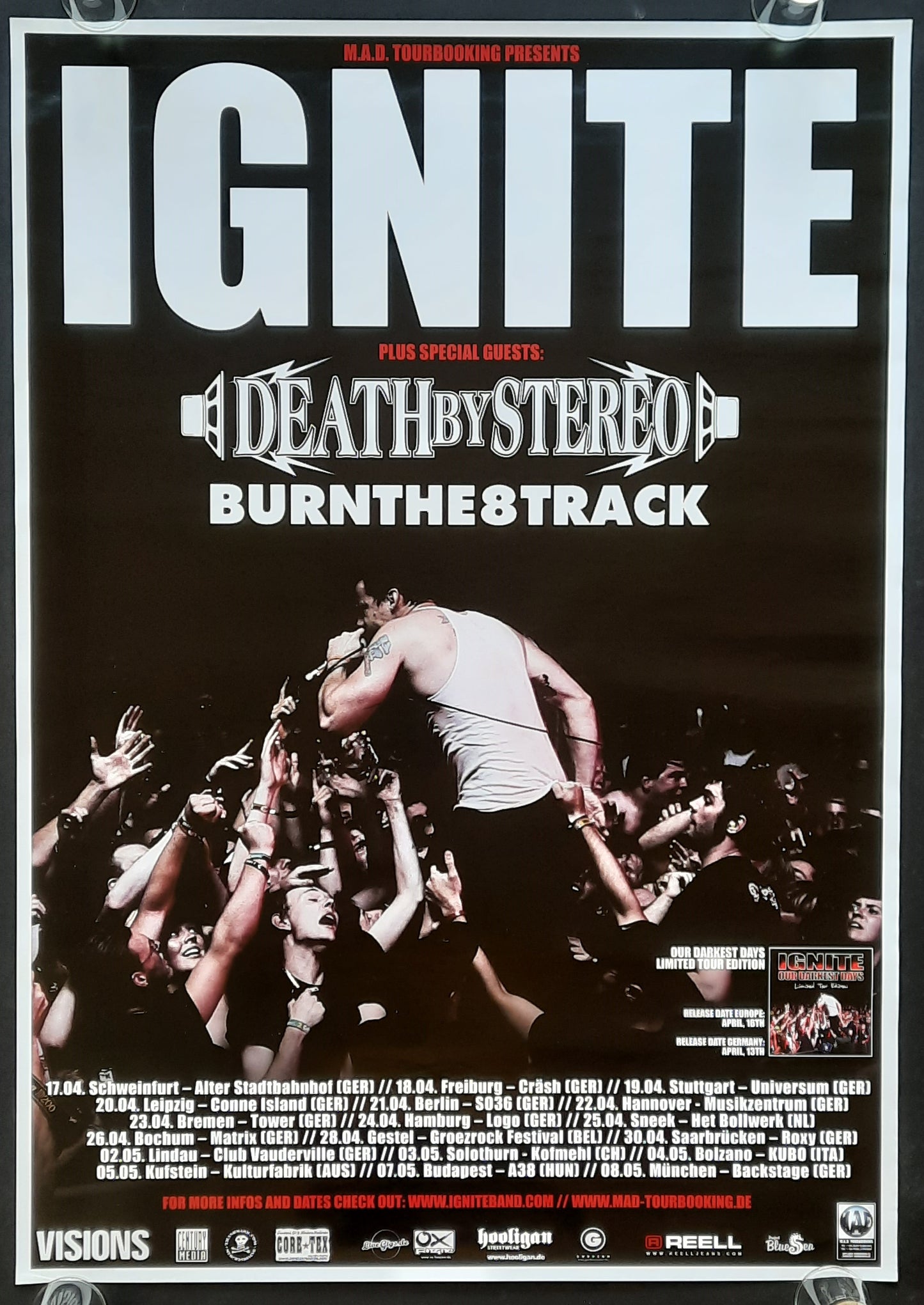 IGNITE - DETAH BY STEREO Original Concert Poster
