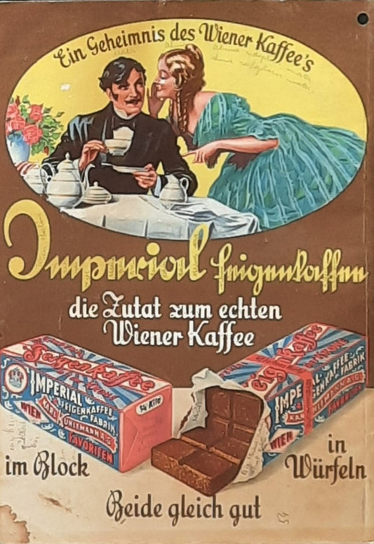IMPERIAL FEIGENKAFFEE WIEN 1925 Austrian newspaper advertisement for Imperial coffee 8 x 12 inch